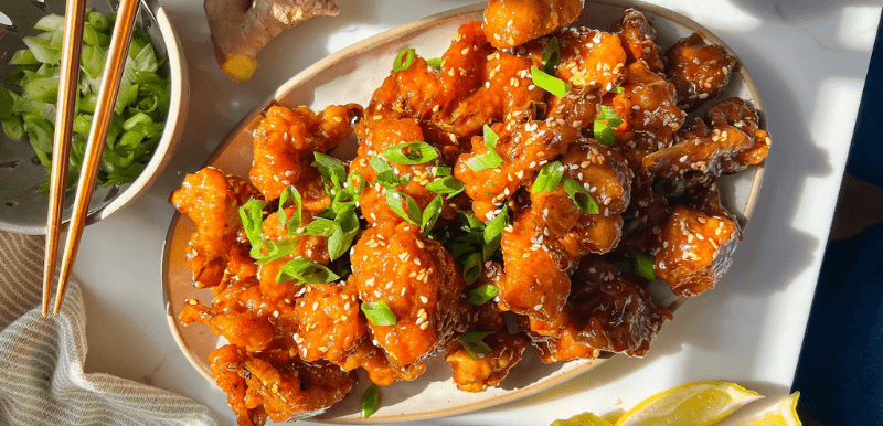 crispy caulifloer bites made in oven
