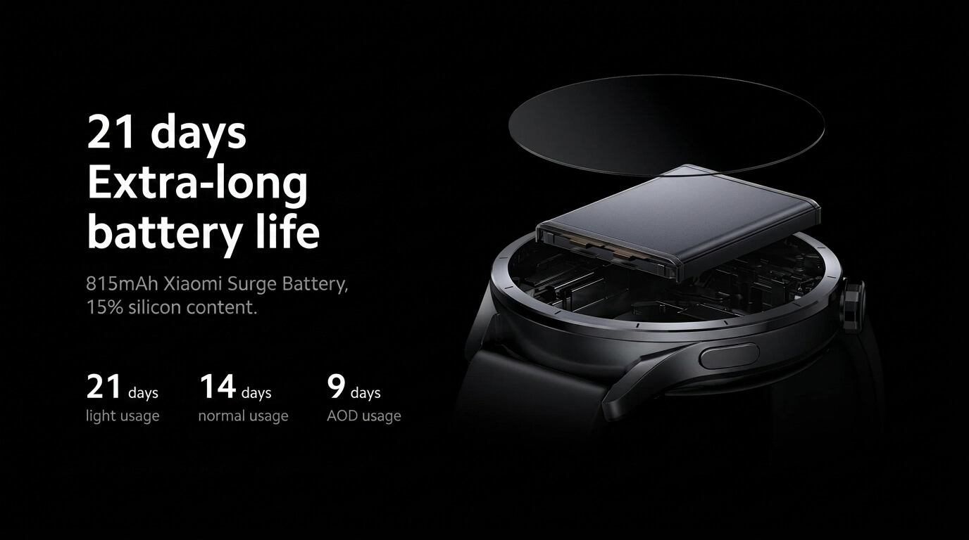 21-Day Extra-Long Battery Life Smartwatch &ndash; Premium Engineering Breakdown Advertisement