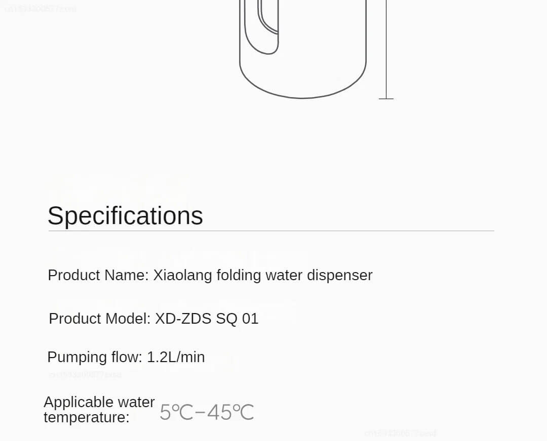 Xiaomi Foldable Water Dispenser Xiaomi Foldable Water Dispenser
