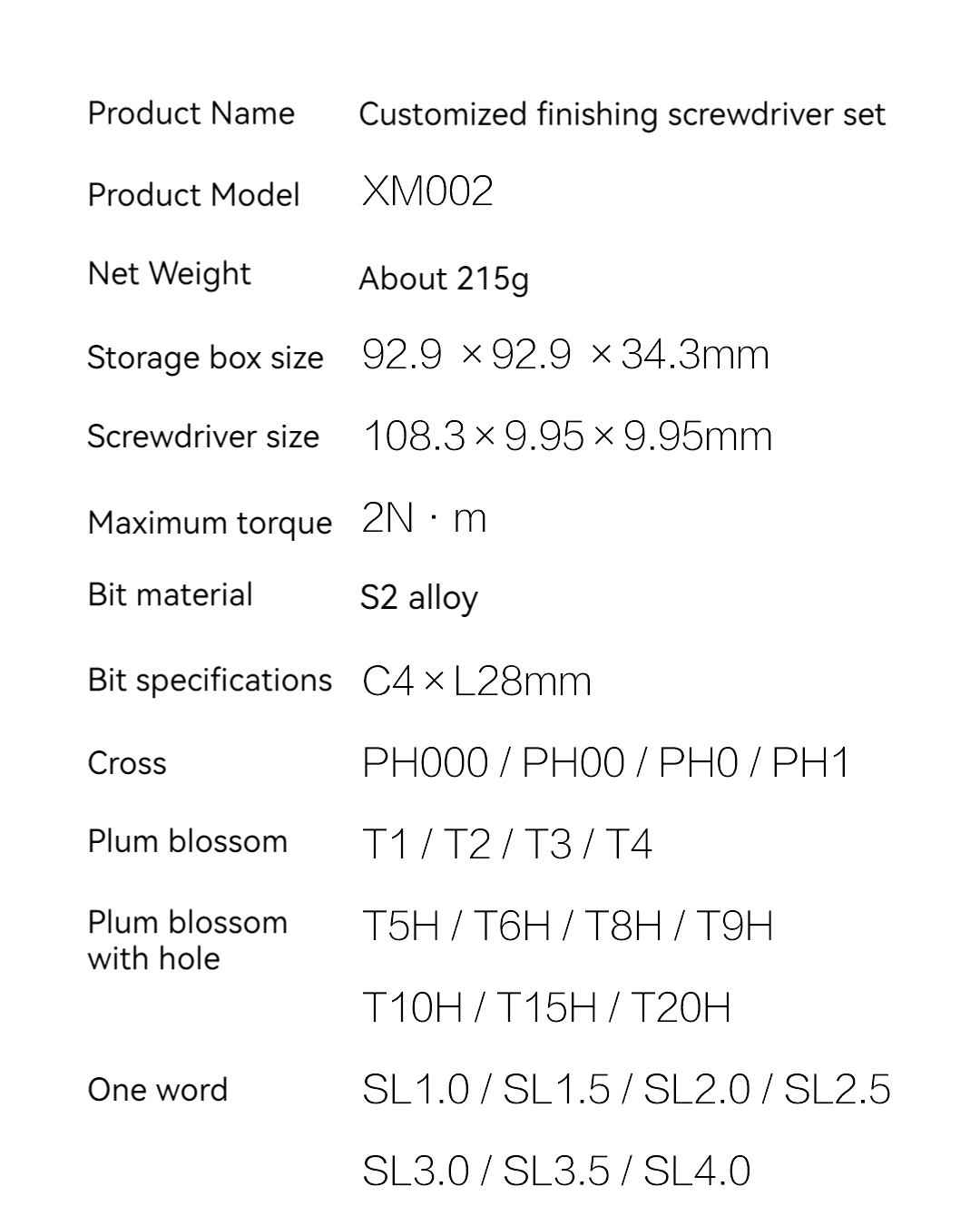 Mi Customized Precision Screwdriver Set Mi Customized Precision Screwdriver Set