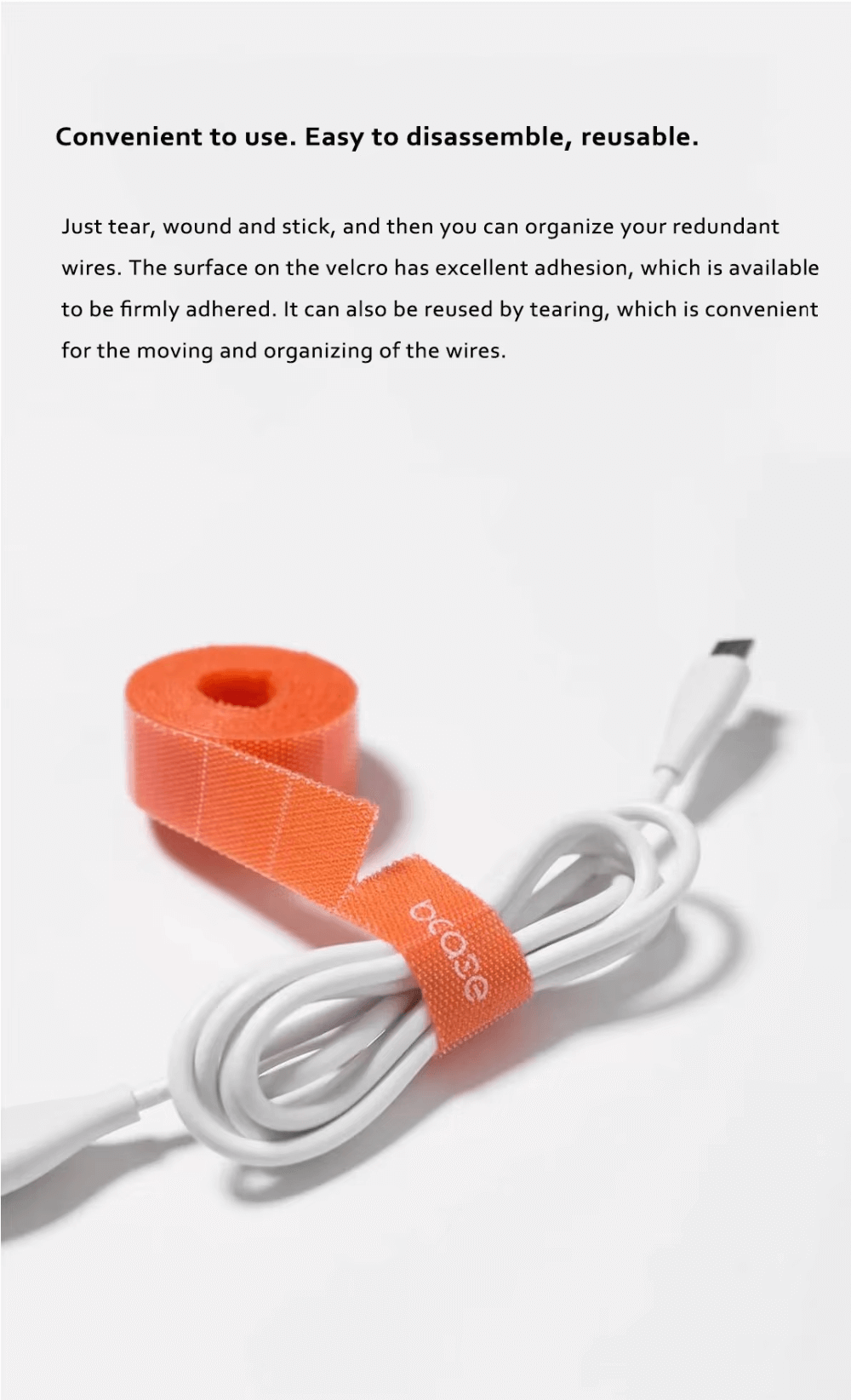 Xiaomi Bcase Cable Organizer Tearable Velcro