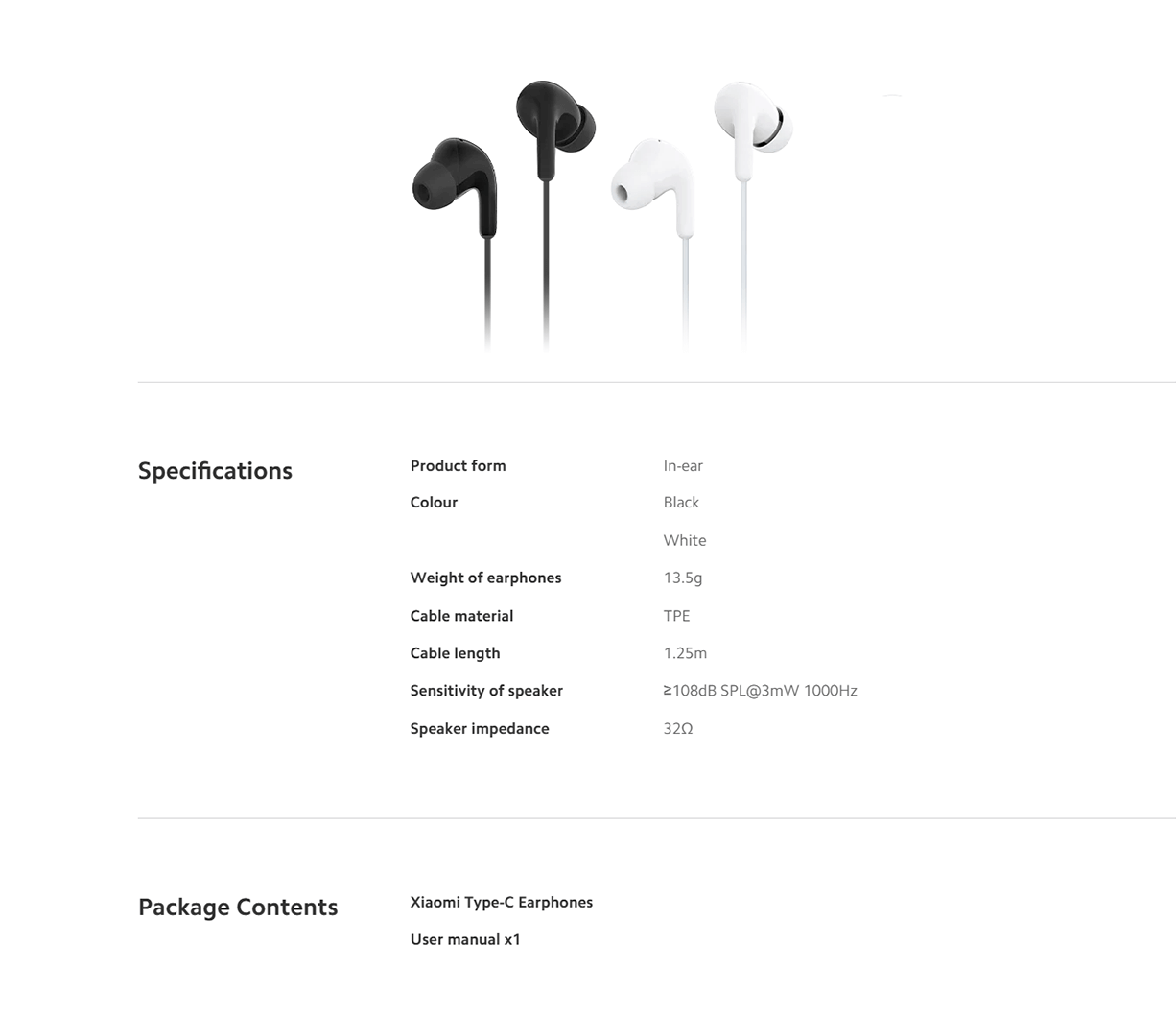 Xiaomi Type-C Earphones
