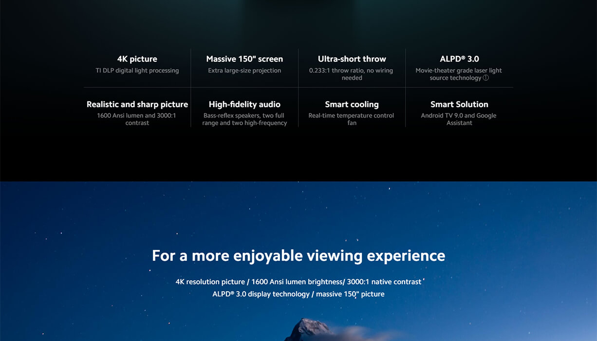 Mi 4K Laser Projector 150