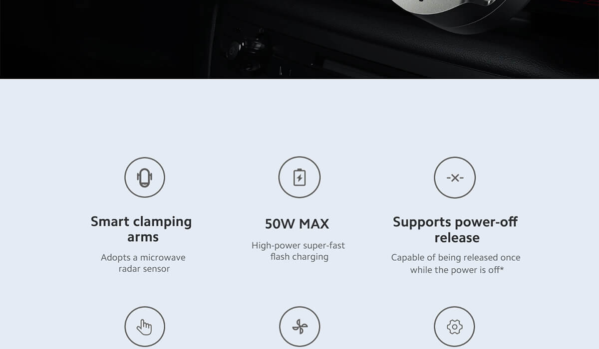 Xiaomi 50W Wireless Car Charger