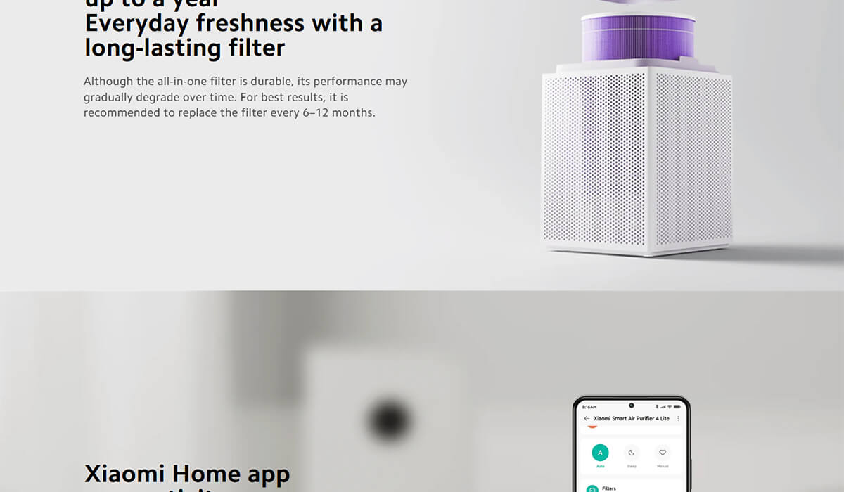 Xiaomi Smart Air Purifier 4 Lite Filter Pro