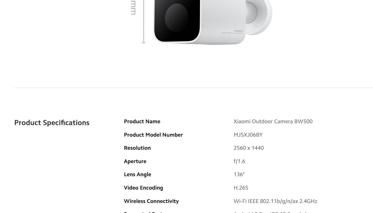 Xiaomi Outdoor Camera BW500