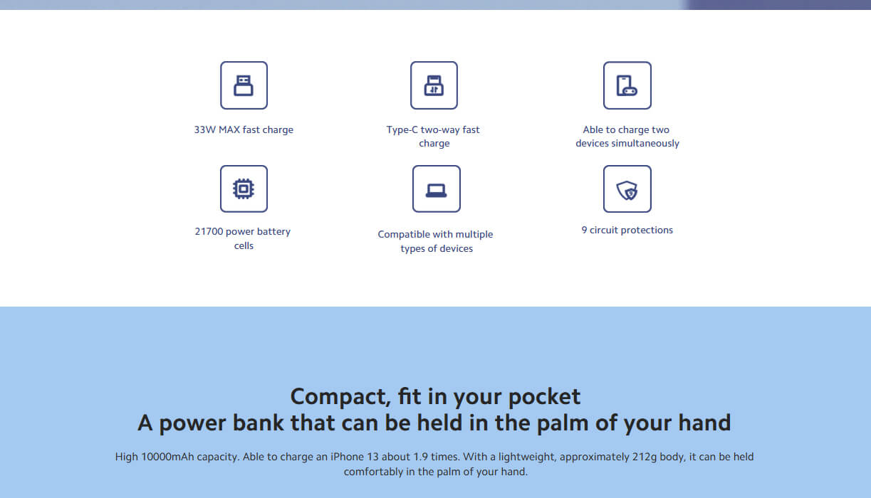 Xiaomi 33W Power Bank 10000mAh Pocket Edition Pro