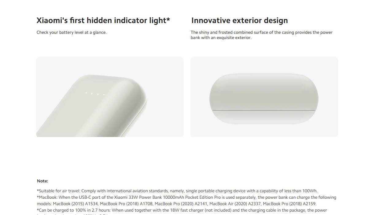 Xiaomi 33W Power Bank 10000mAh Pocket Edition Pro