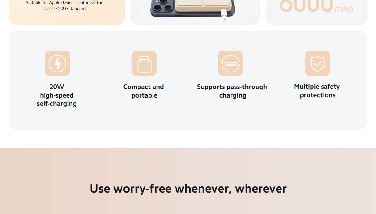 Xiaomi Magnetic Power Bank 6000mAh