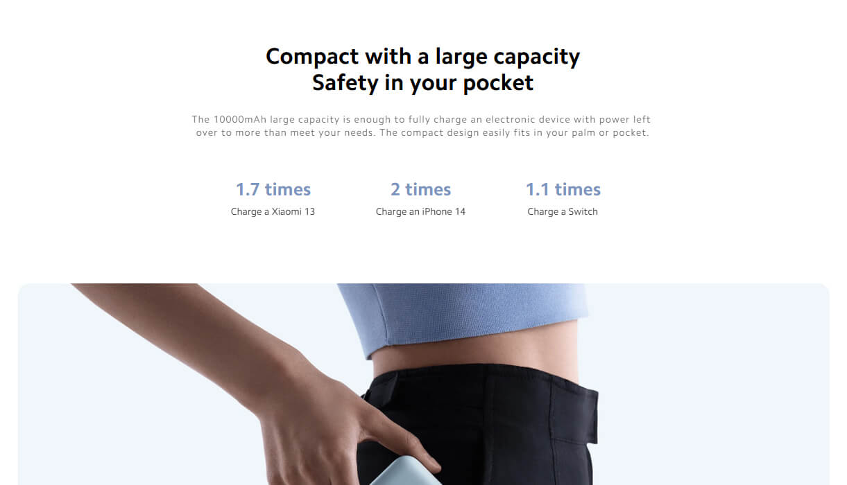 Xiaomi Power Bank 10000mAh (Integrated Cable)