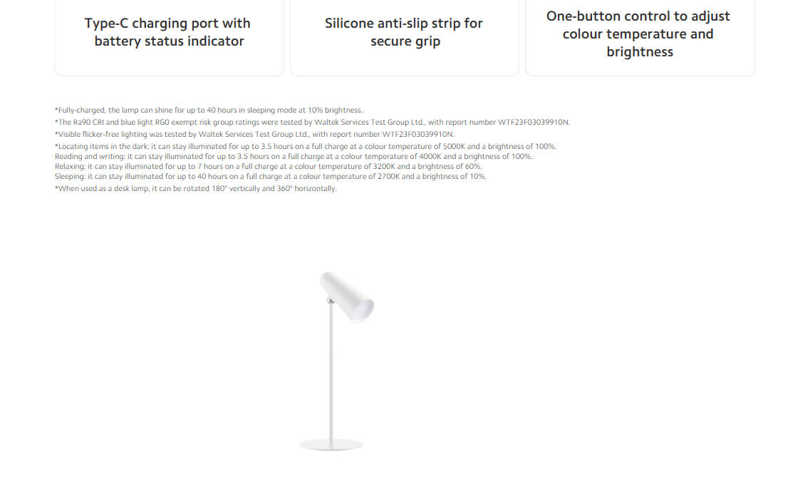 Xiaomi Flexible Rechargeable Lamp Xiaomi Flexible Rechargeable Lamp