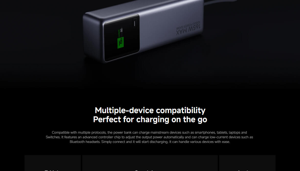 Xiaomi 165W Power Bank 10000 (Integrated Cable) Xiaomi 165W Power Bank 10000 (Integrated Cable)