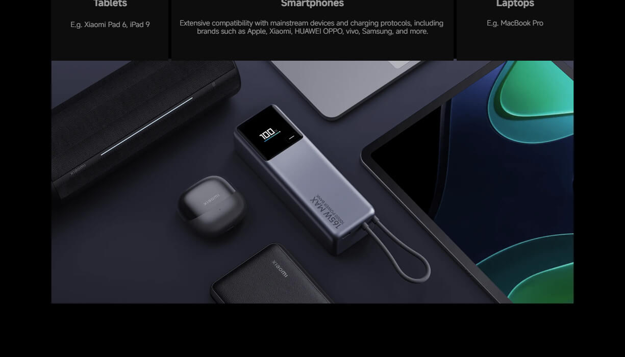 Xiaomi 165W Power Bank 10000 (Integrated Cable) Xiaomi 165W Power Bank 10000 (Integrated Cable)