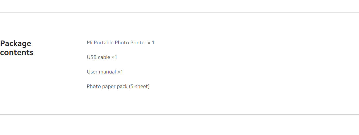 Mi Portable Photo Printer
