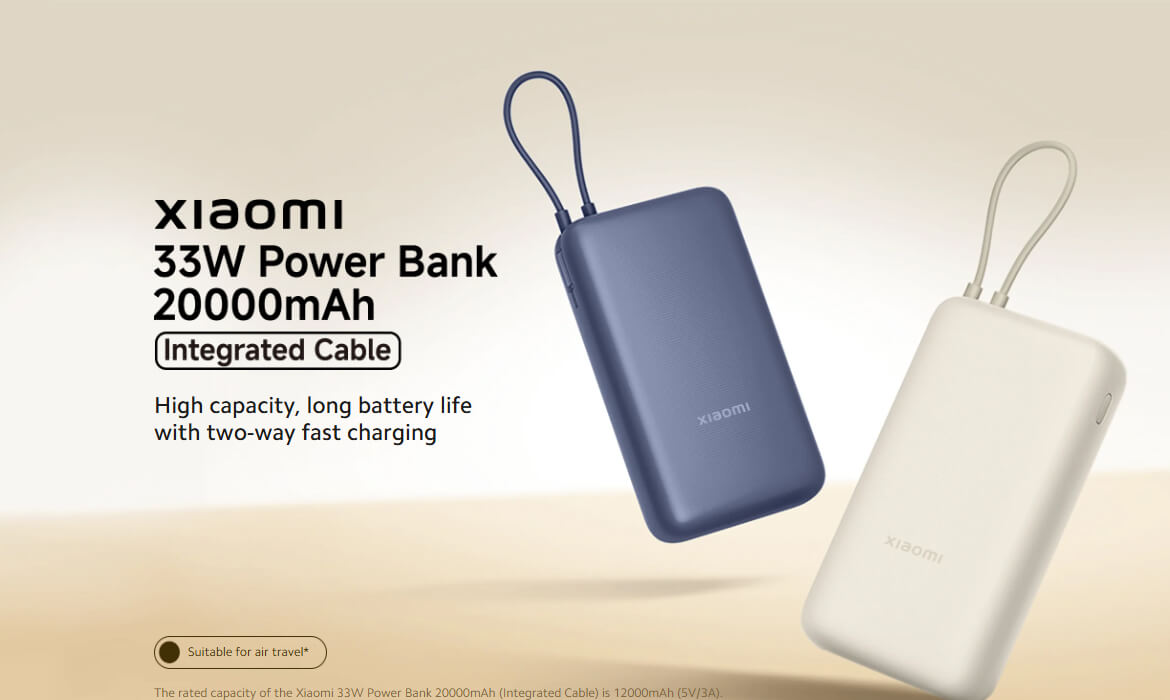 Xiaomi 33W Power Bank 20000mAh (Integrated Cable)