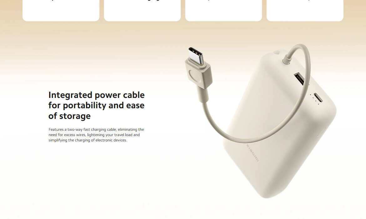 Xiaomi 33W Power Bank 20000mAh (Integrated Cable)
