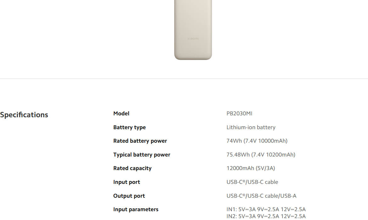 Xiaomi 33W Power Bank 20000mAh (Integrated Cable)