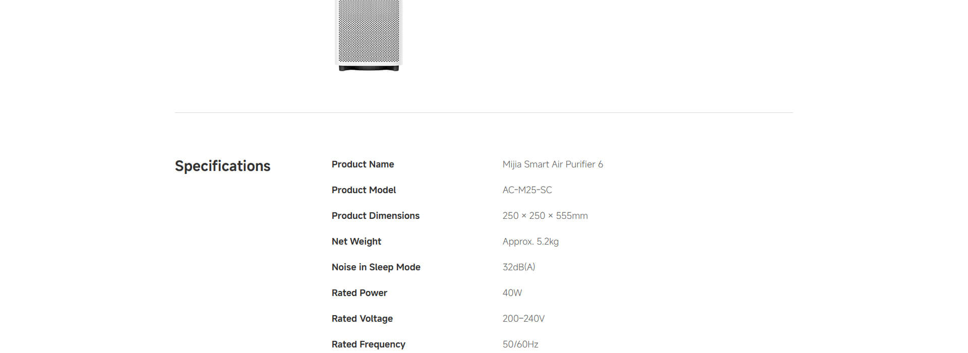 Xiaomi Smart Air Purifier 6 Xiaomi Smart Air Purifier 6