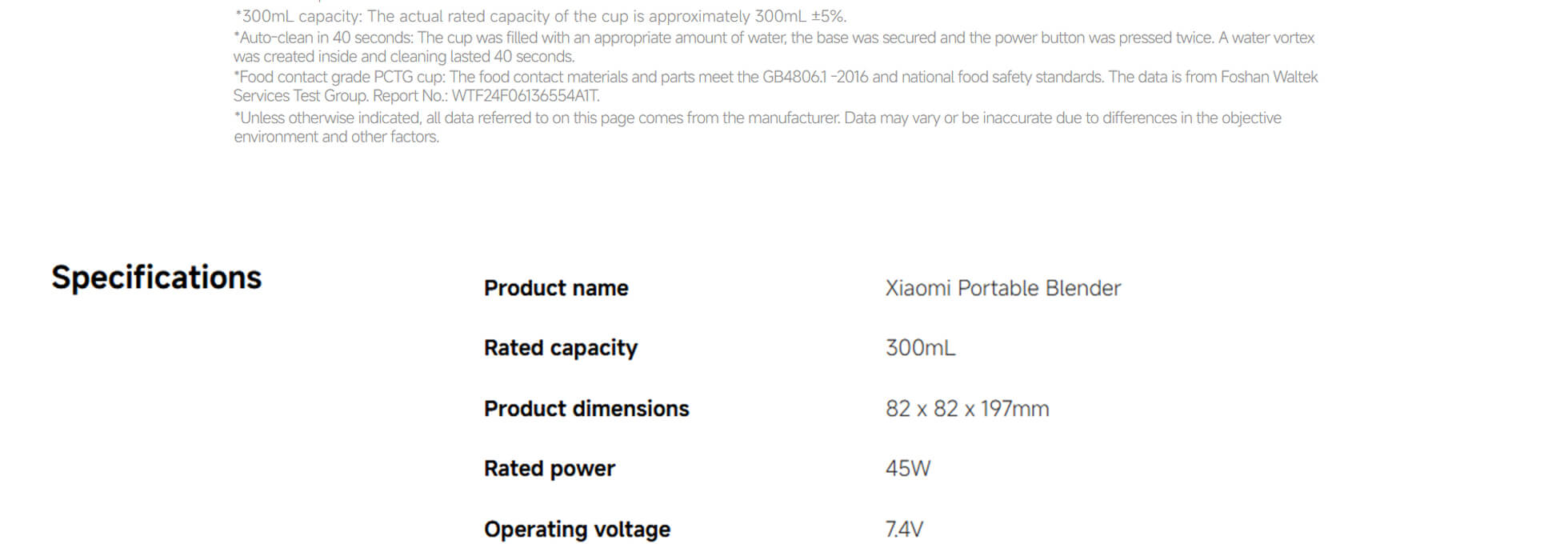 Xiaomi Portable Blender