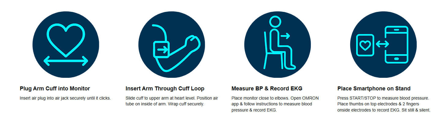 OMRON Complete 2-in-1 Wireless Upper Arm Blood Pressure Monitor + EKG (ECG)