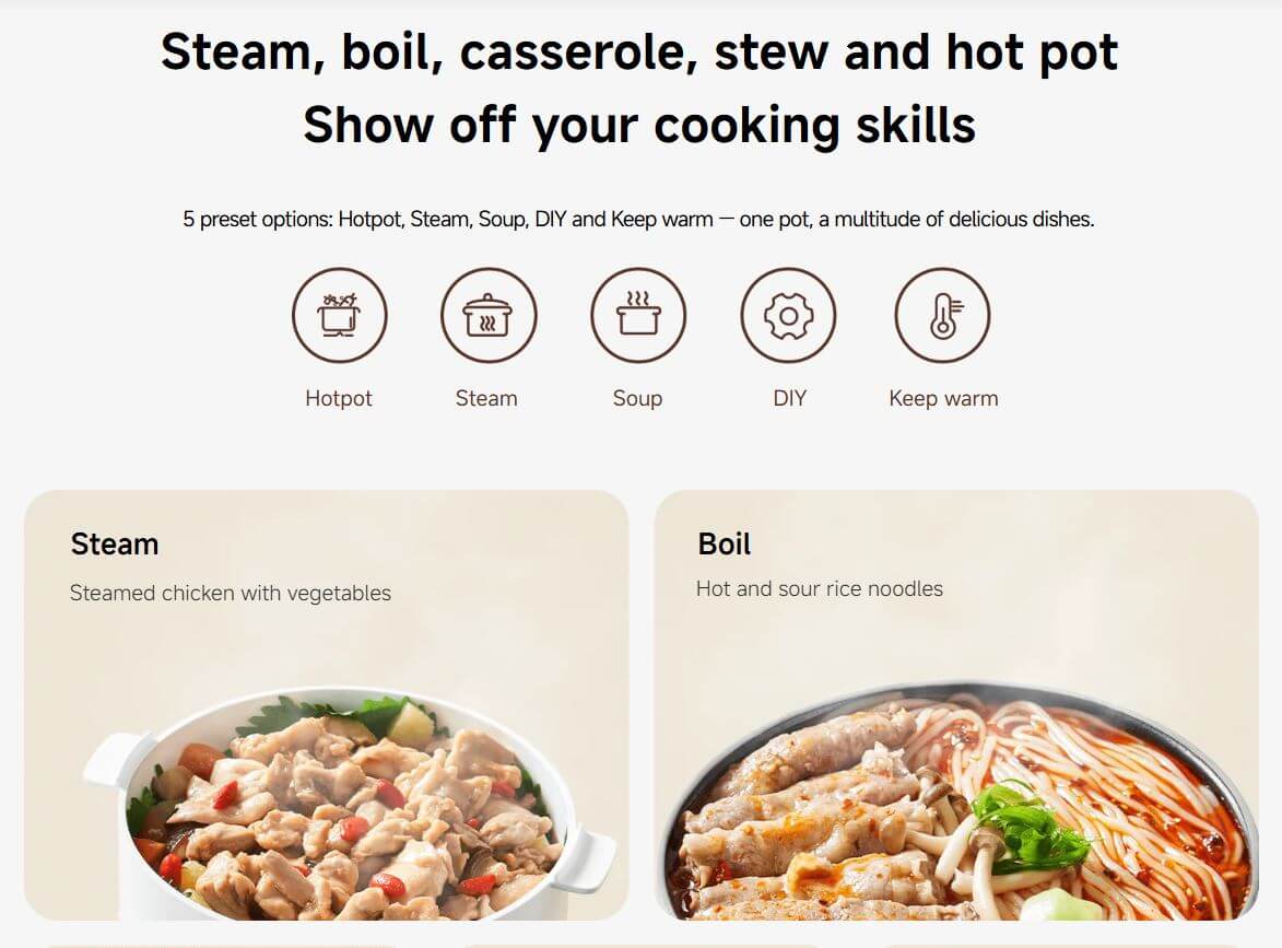 Mi Smart Multifunctional Cooking Pot 1.5L