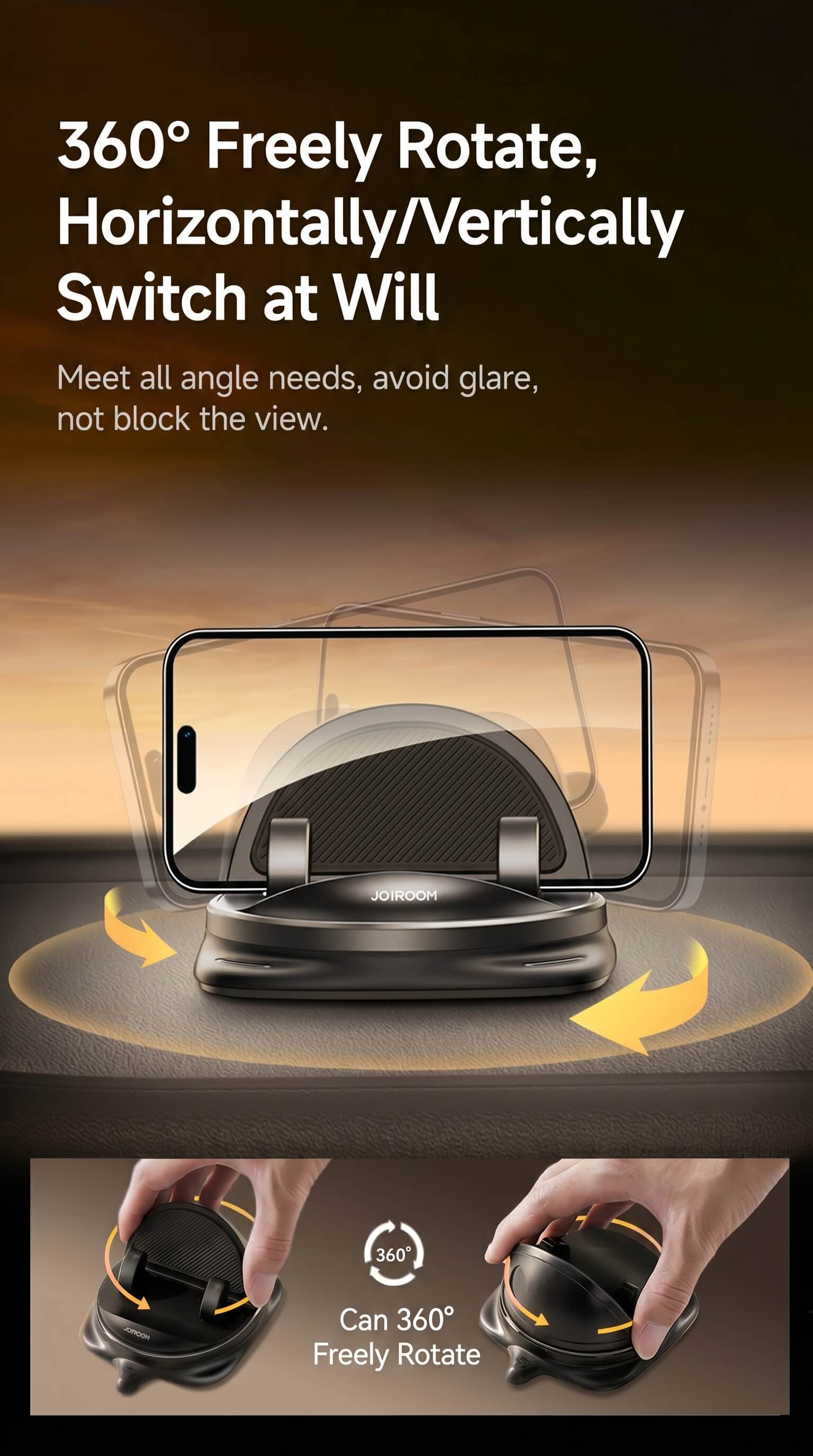 Xiaomi 360° Rotating Car Mobile Phone Holder