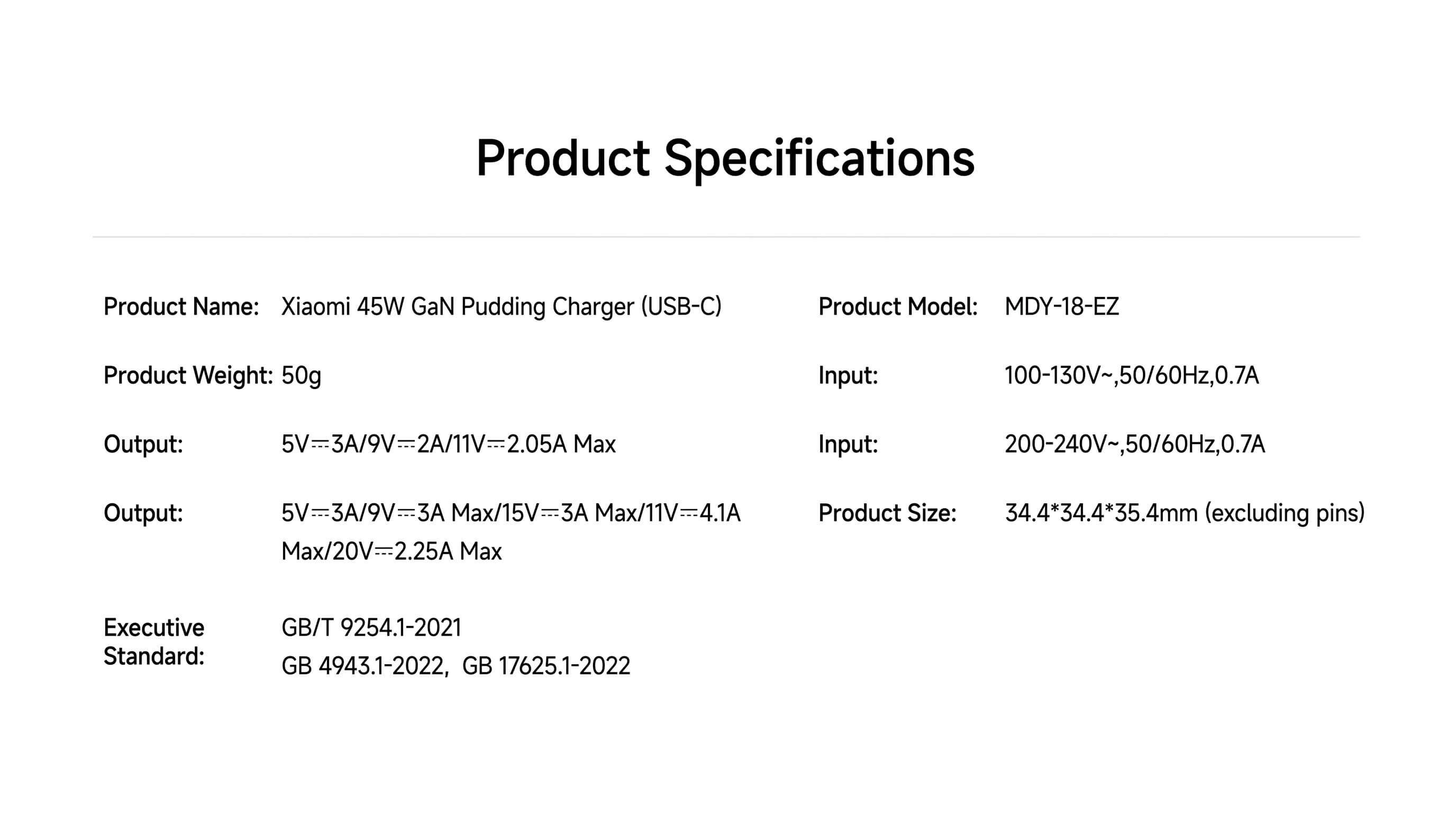 Xiaomi 45W GaN Mini Charger