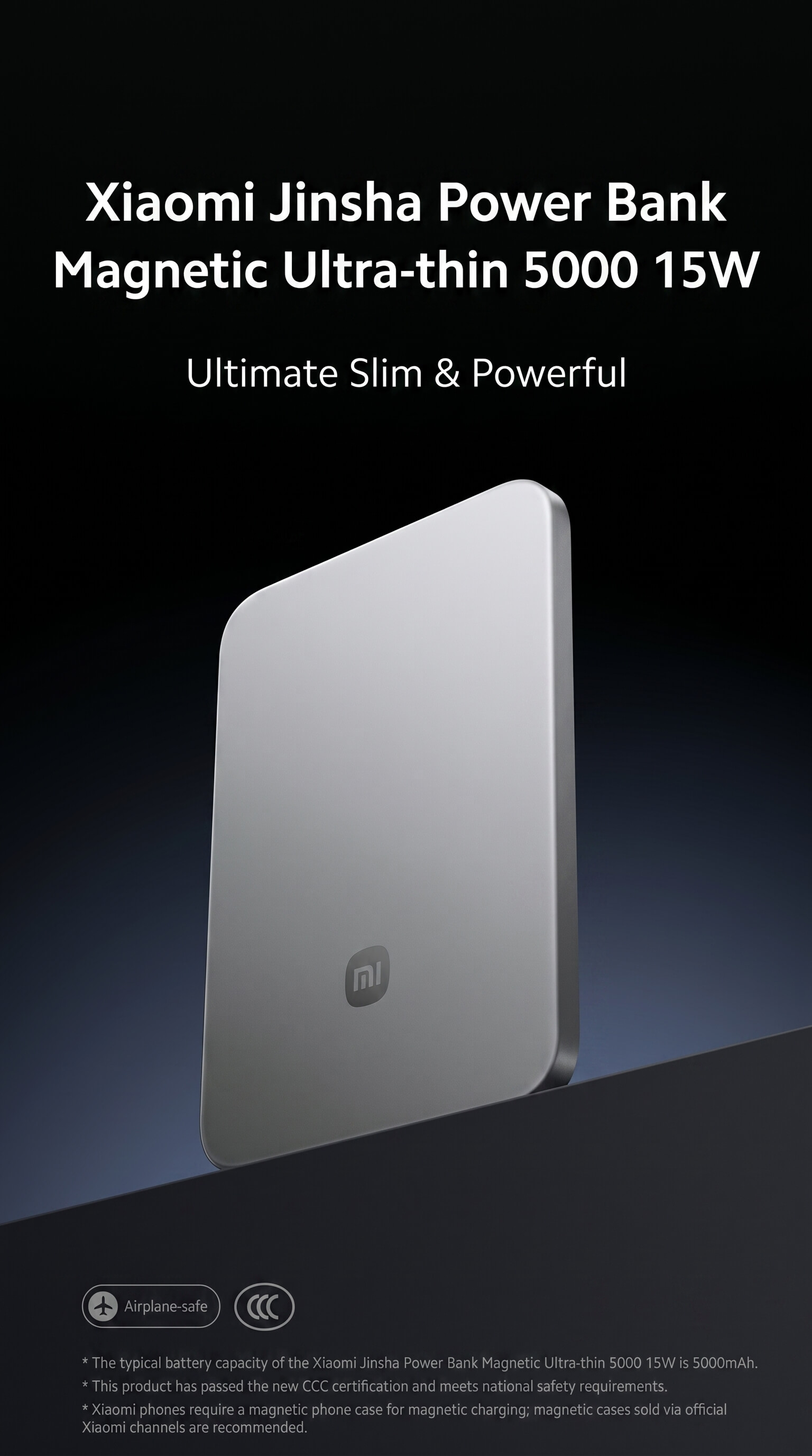 Xiaomi Magnetic Ultra-thin 5000mAh 15W Power Bank