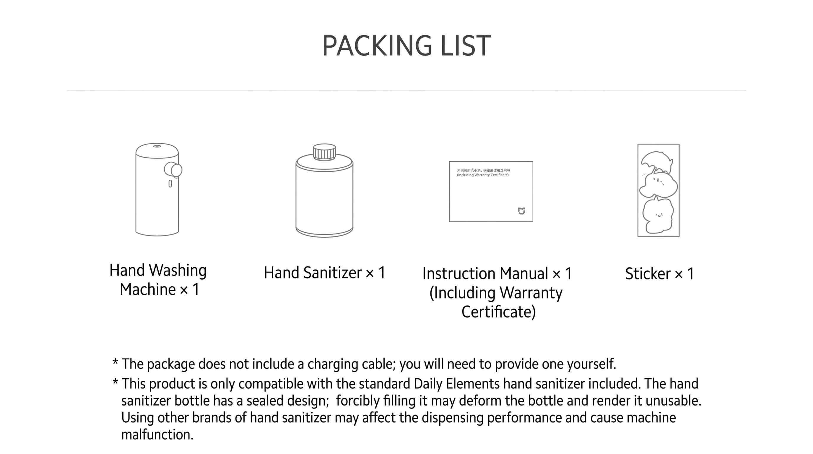 Mijia Automatic Hand Sanitizer Set Cute Edition