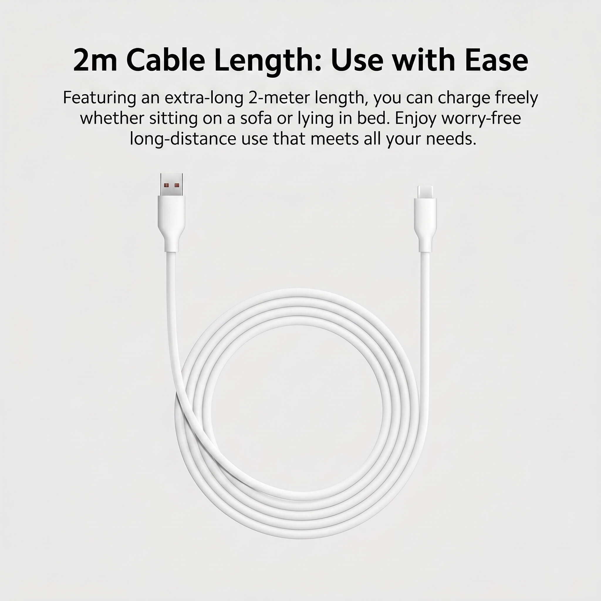 Xiaomi 6A Skin-Friendly Silicone Fast Charging Data Cable 2m (AC)
