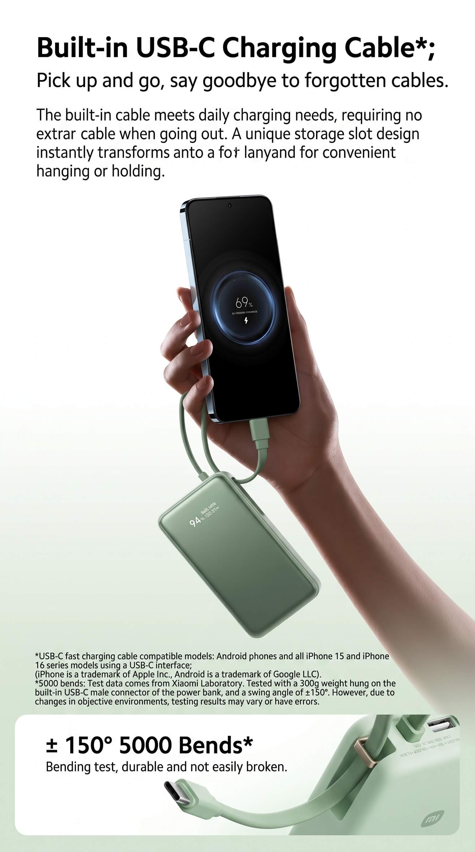 Xiaomi built-in screen display power bank 10000 45W