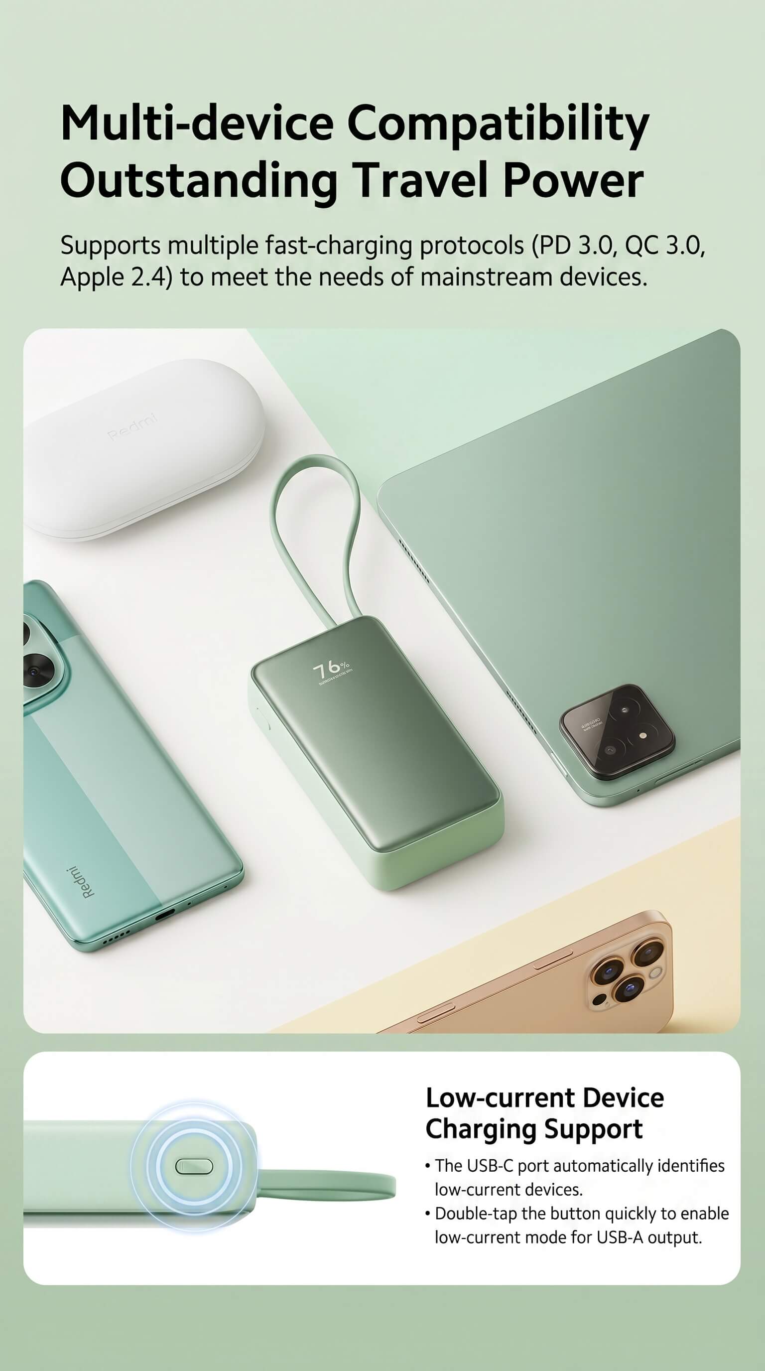 Xiaomi built-in screen display power bank 10000 45W
