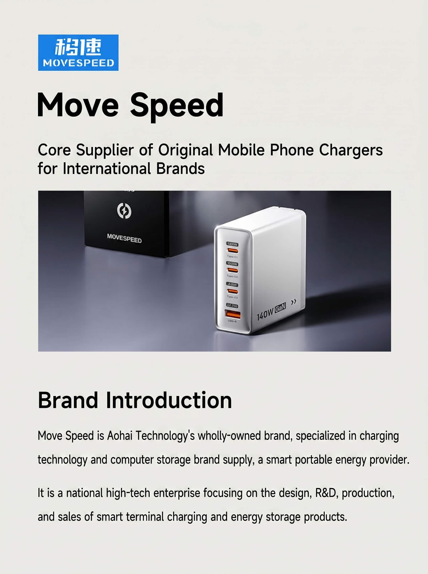 Movespeed 140W GaN Fast Charger