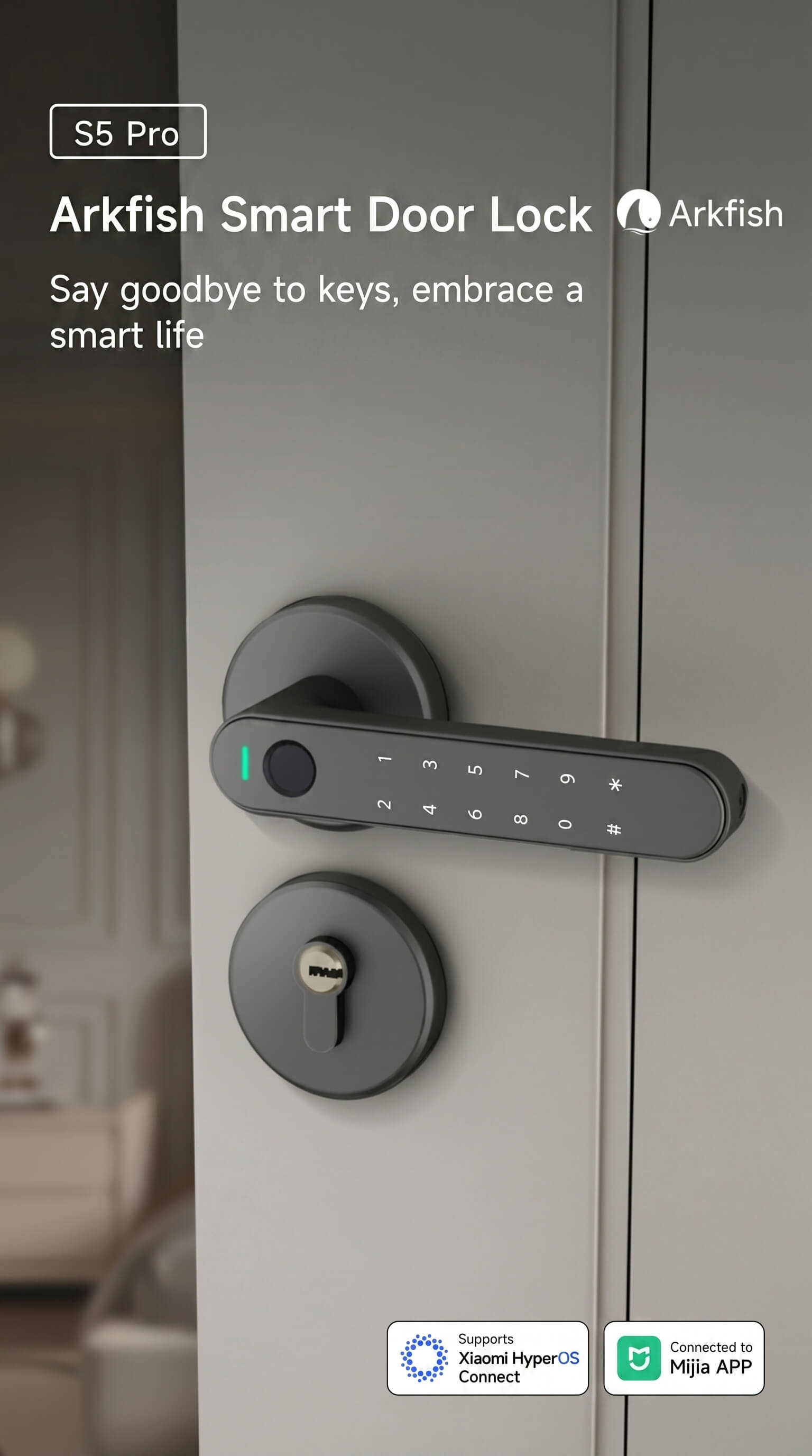 Arkfish Smart Door Lock S5 Pro Single-Lock