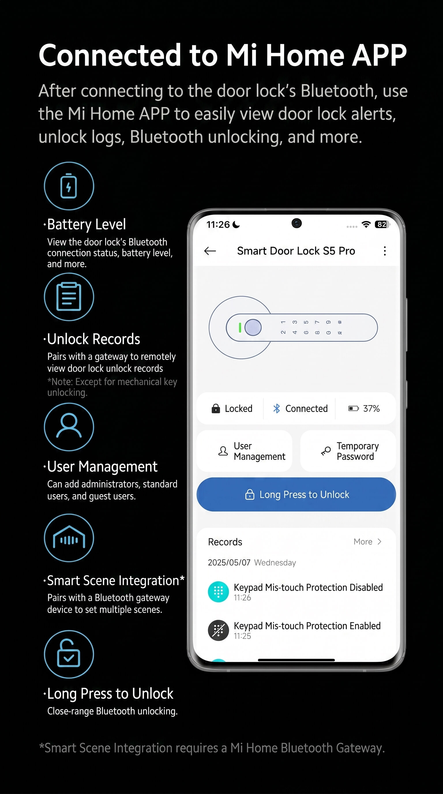 Arkfish Smart Door Lock S5 Pro Single-Lock