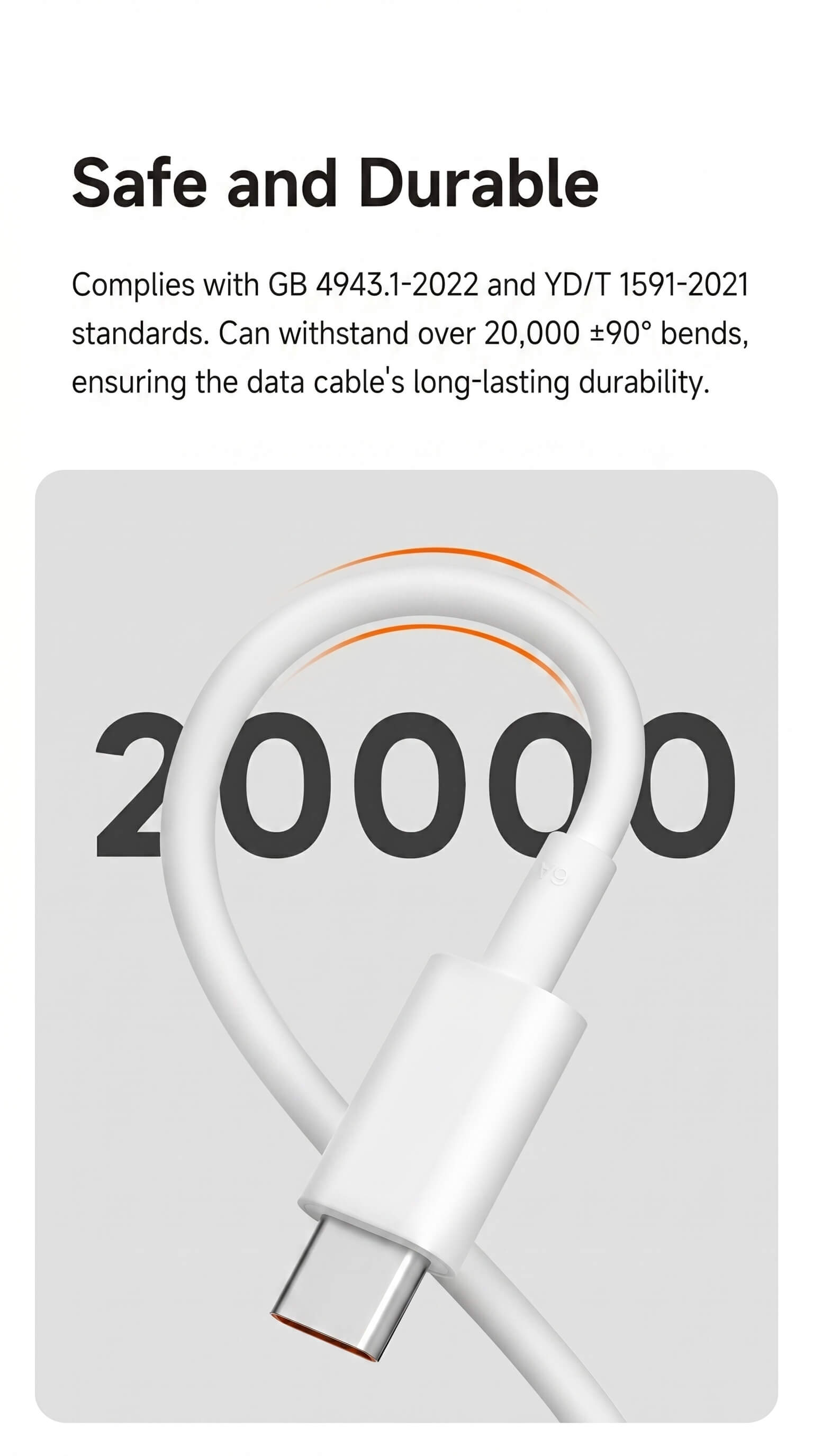 Xiaomi 6A Type-C to Type-C fast charging cable