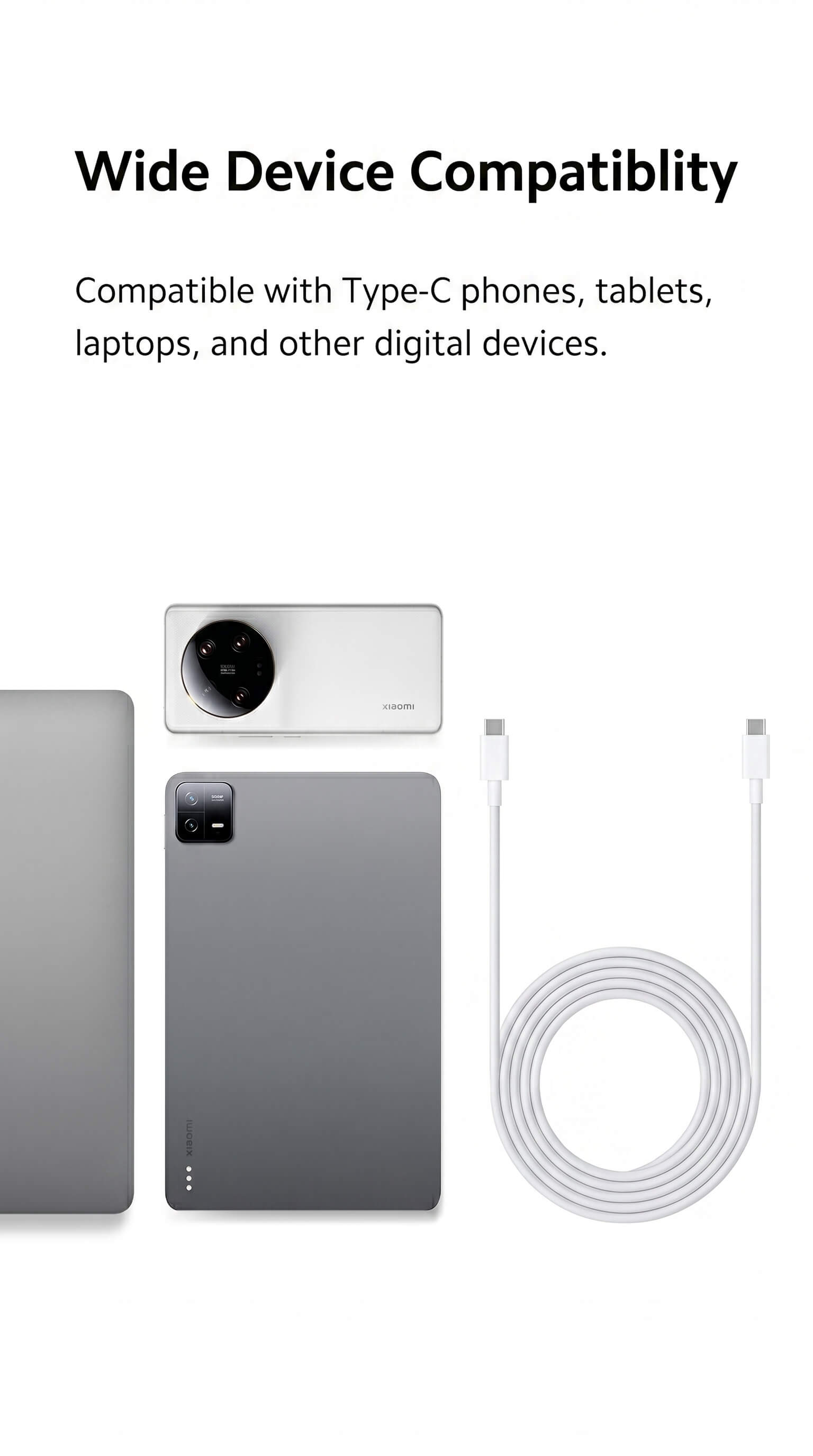 Xiaomi 6A Type-C to Type-C fast charging cable