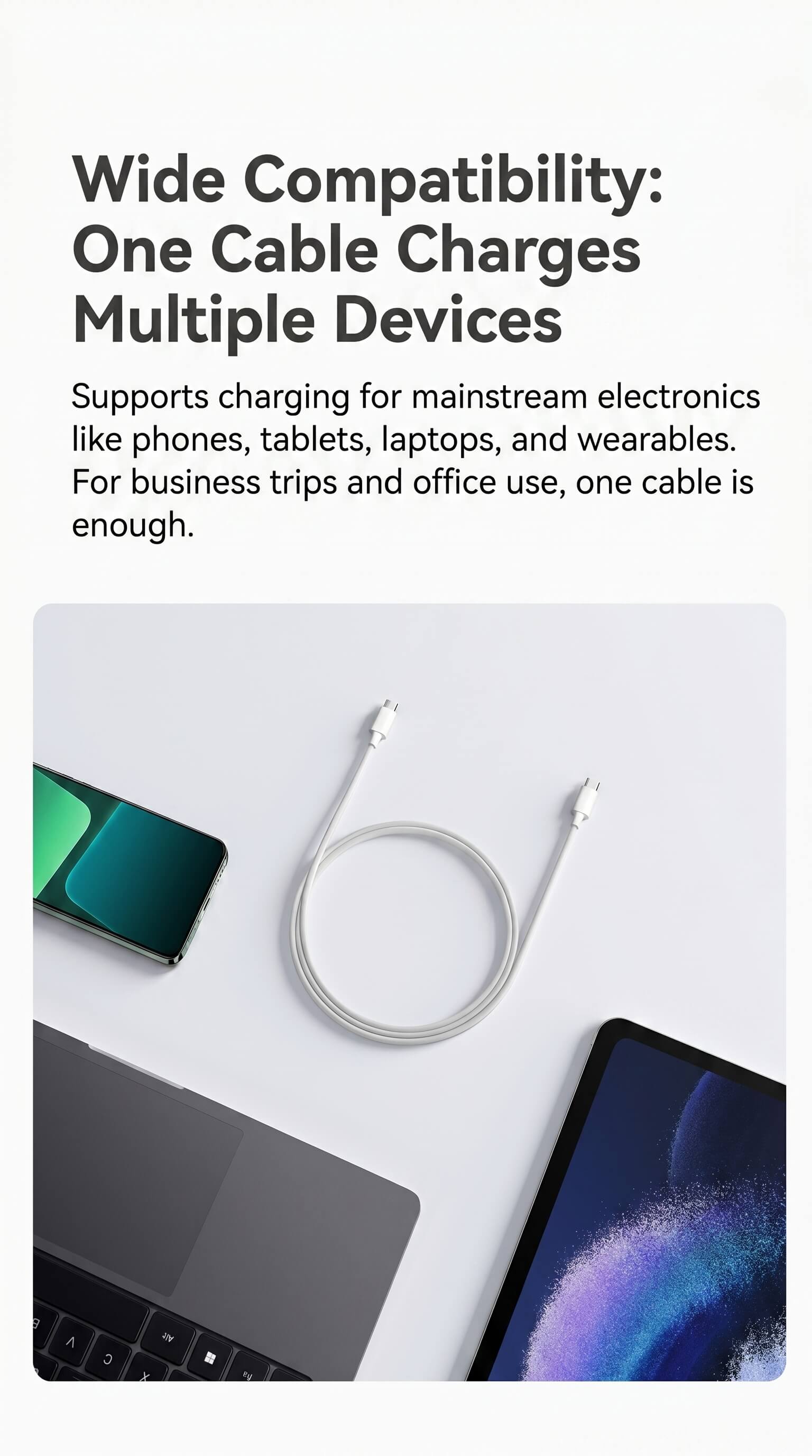 Xiaomi 3A Braided USB-C to USB-C Cable (1m)