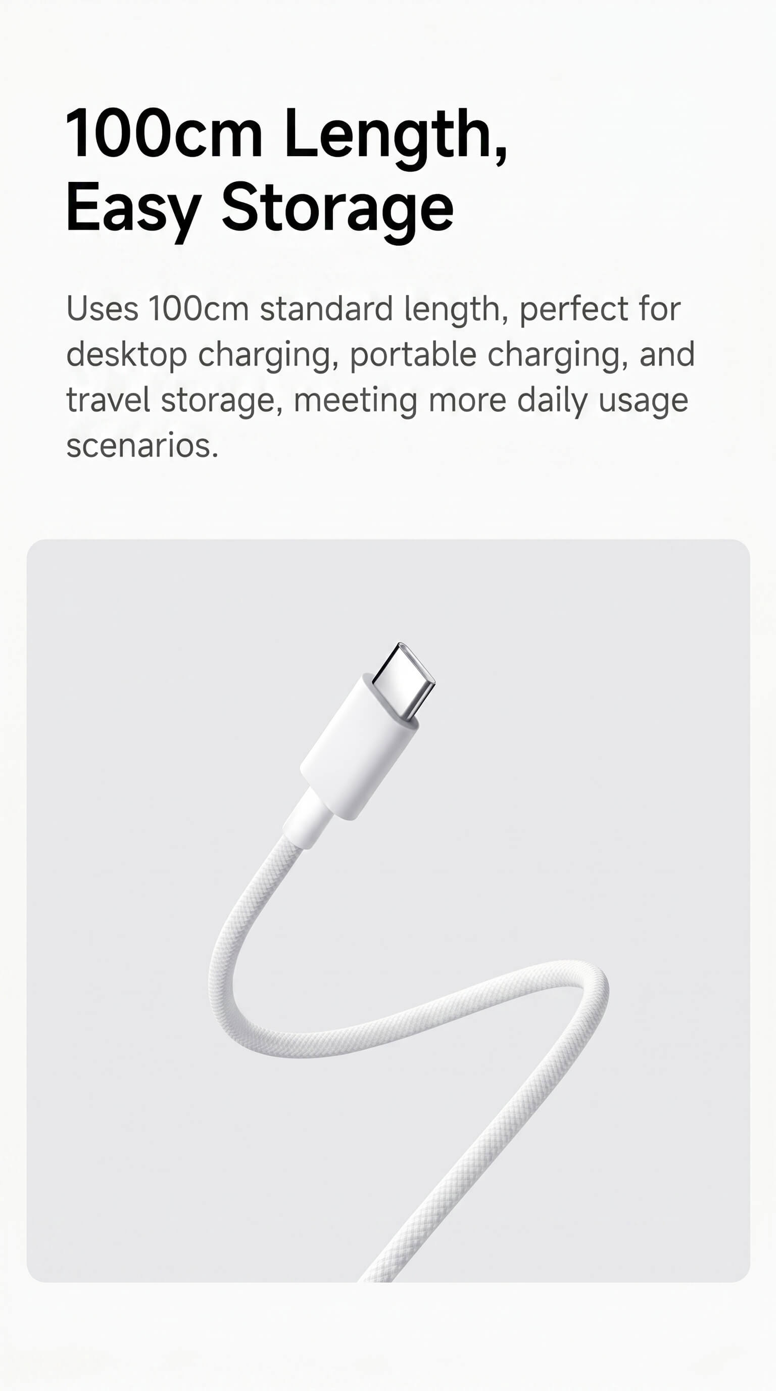 Xiaomi 3A Braided USB-C to USB-C Cable (1m)