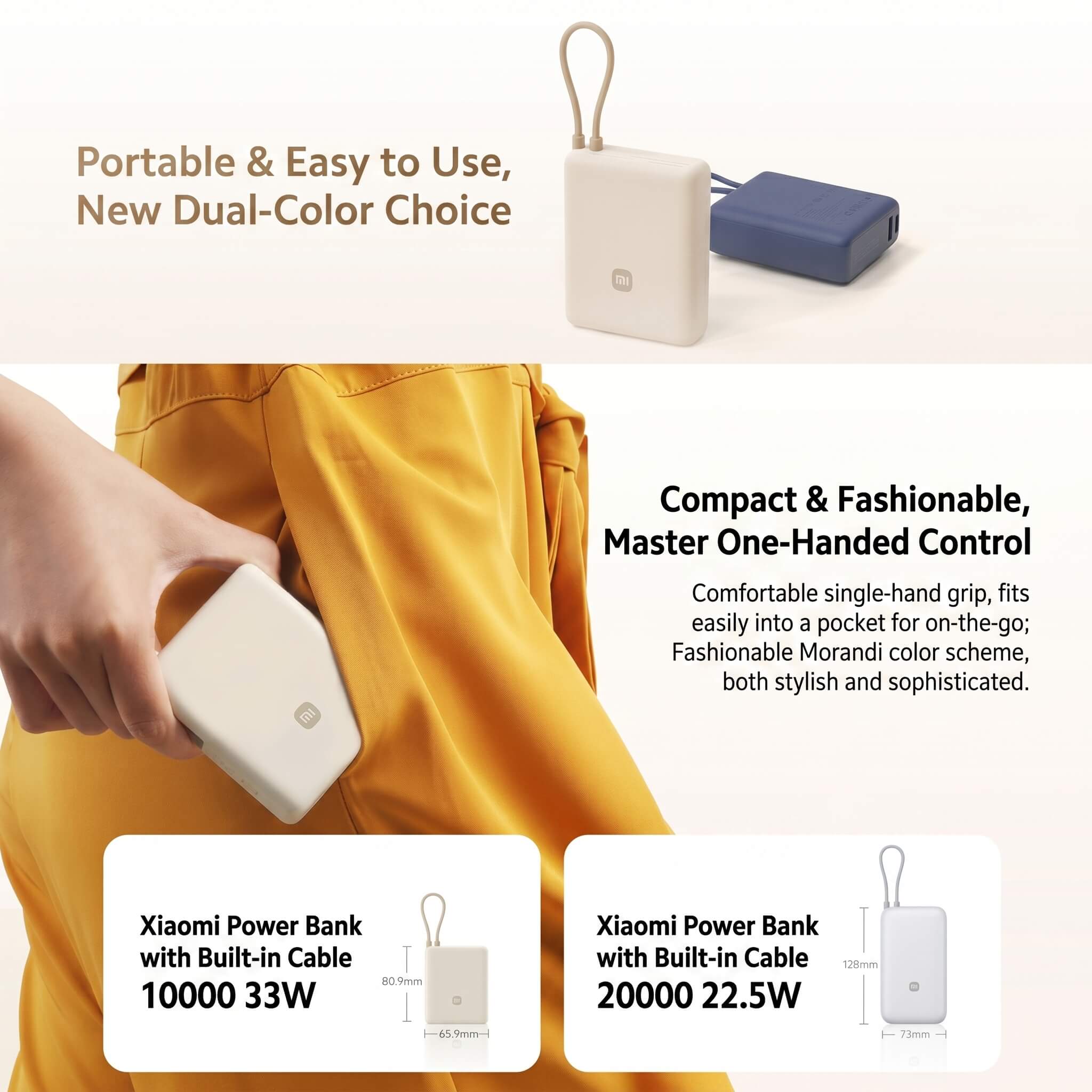 Xiaomi 33W Power Bank 10000 (Integrated Cable)