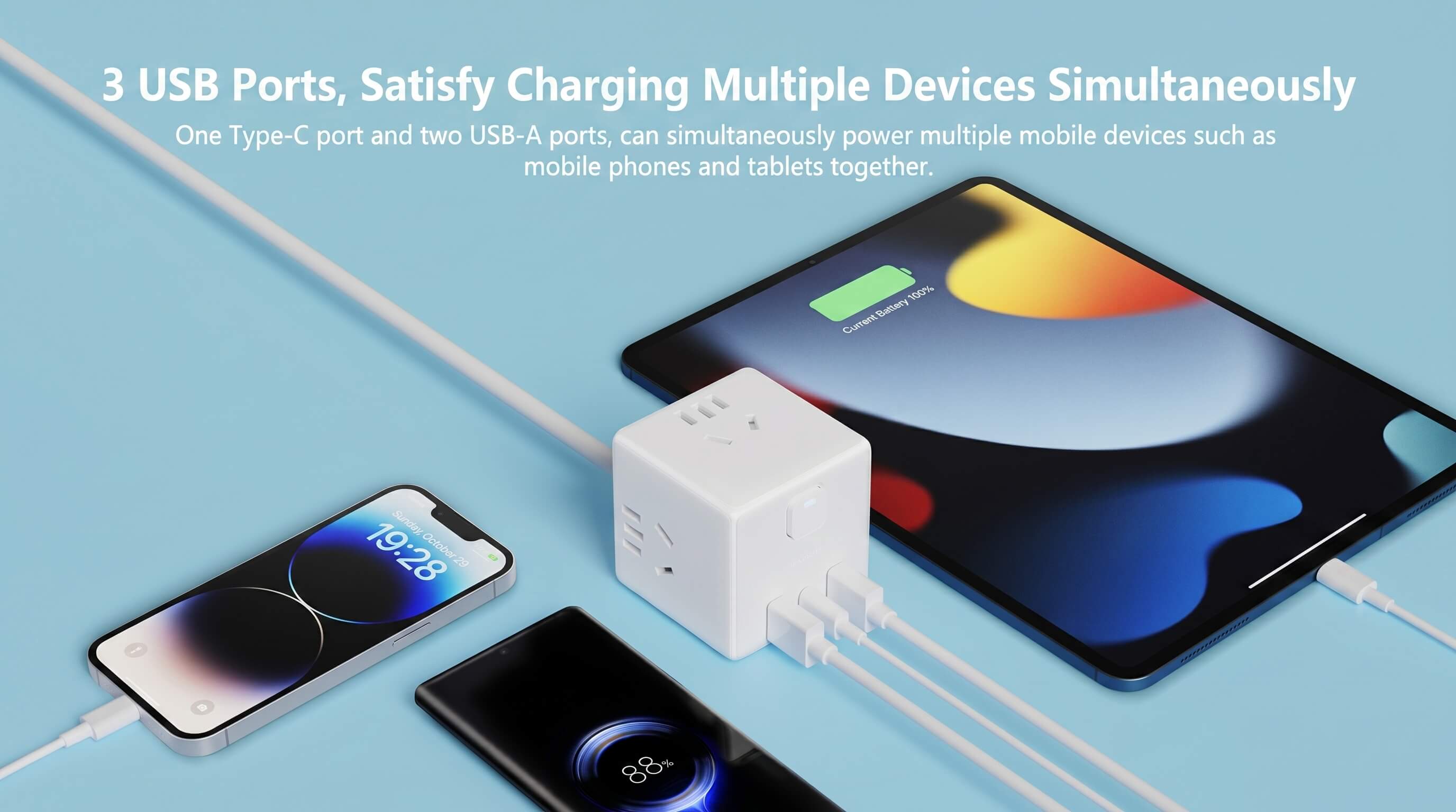 Xiaomi Rubik Cube Adapter Pro 33W Wired Fast Charge Version (2A1C)