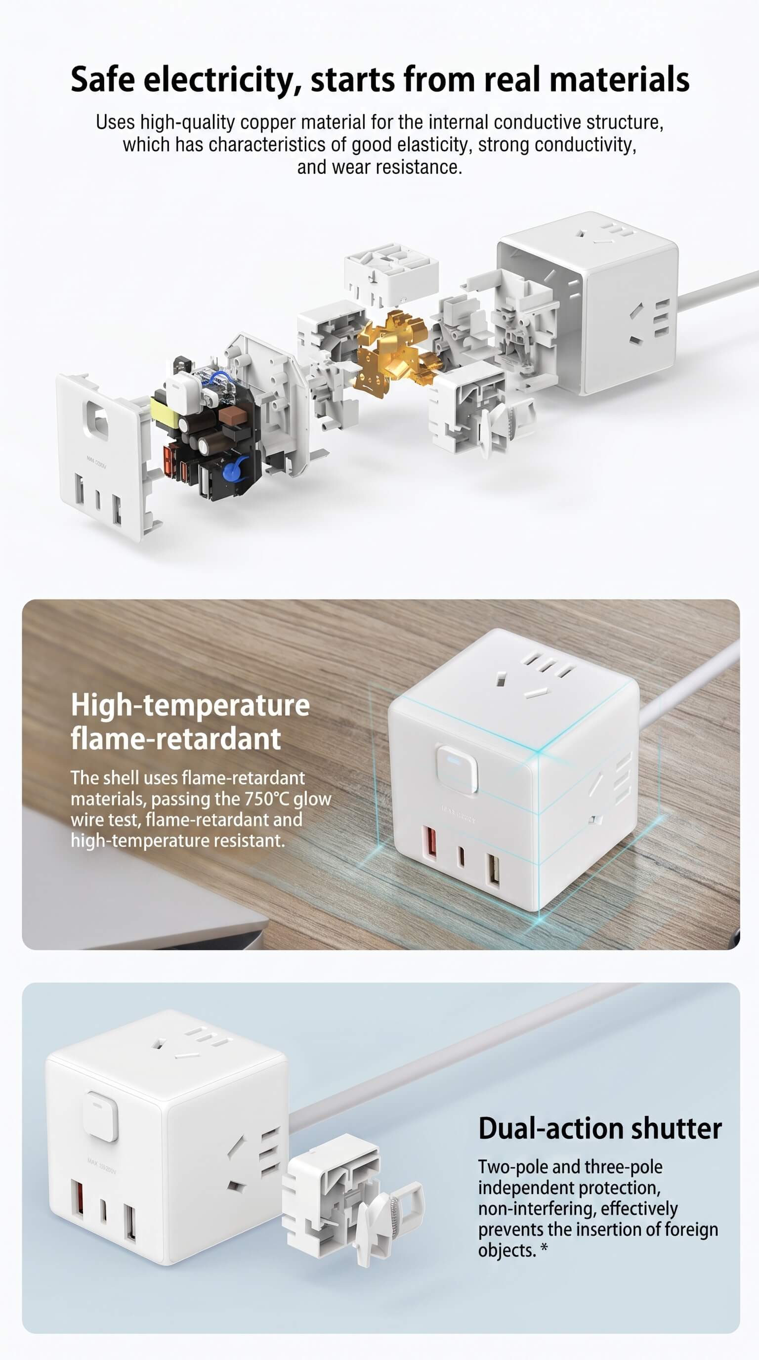 Xiaomi Rubik Cube Adapter Pro 33W Wired Fast Charge Version (2A1C)