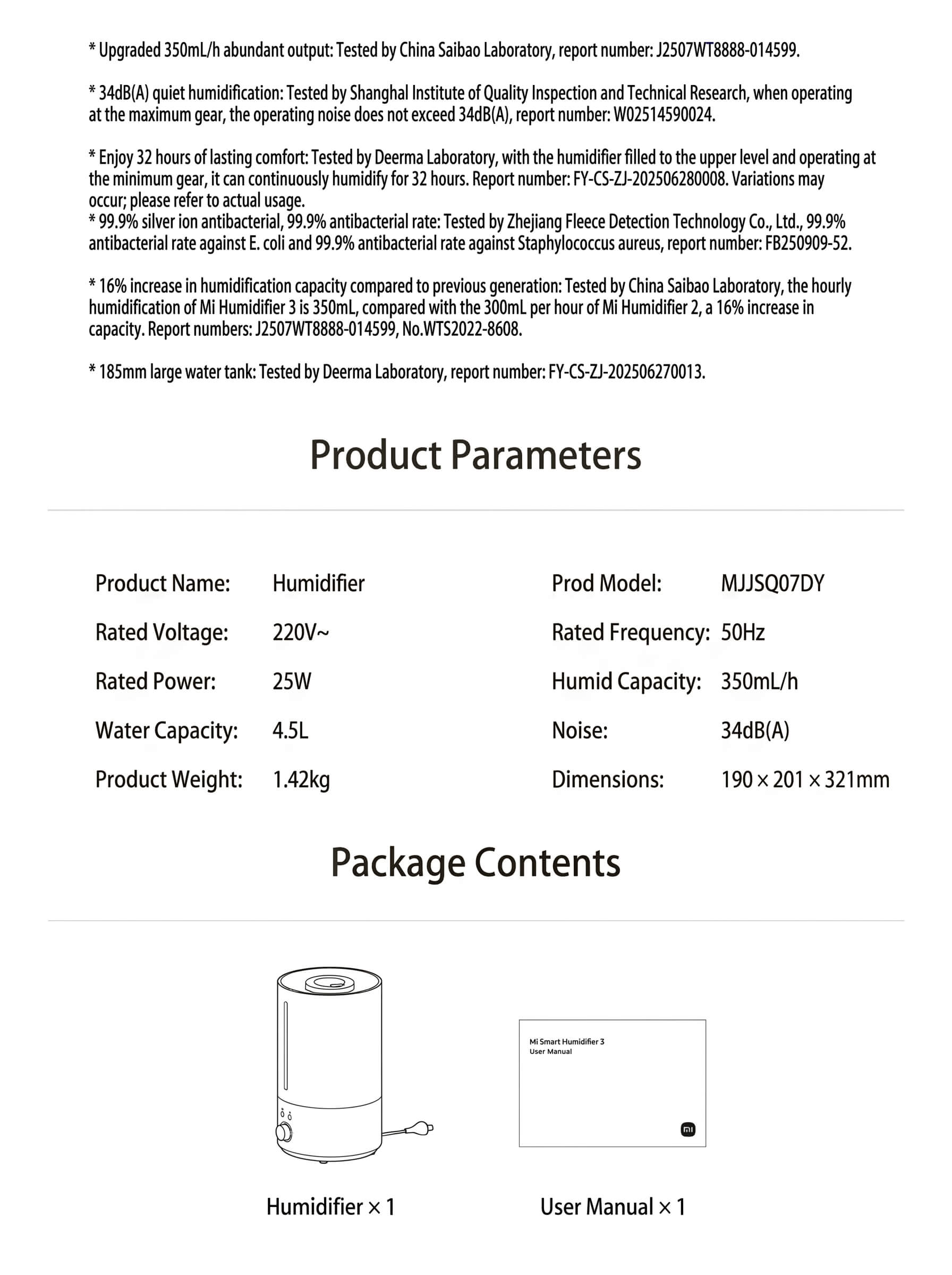 Mijia Humidifier 3
