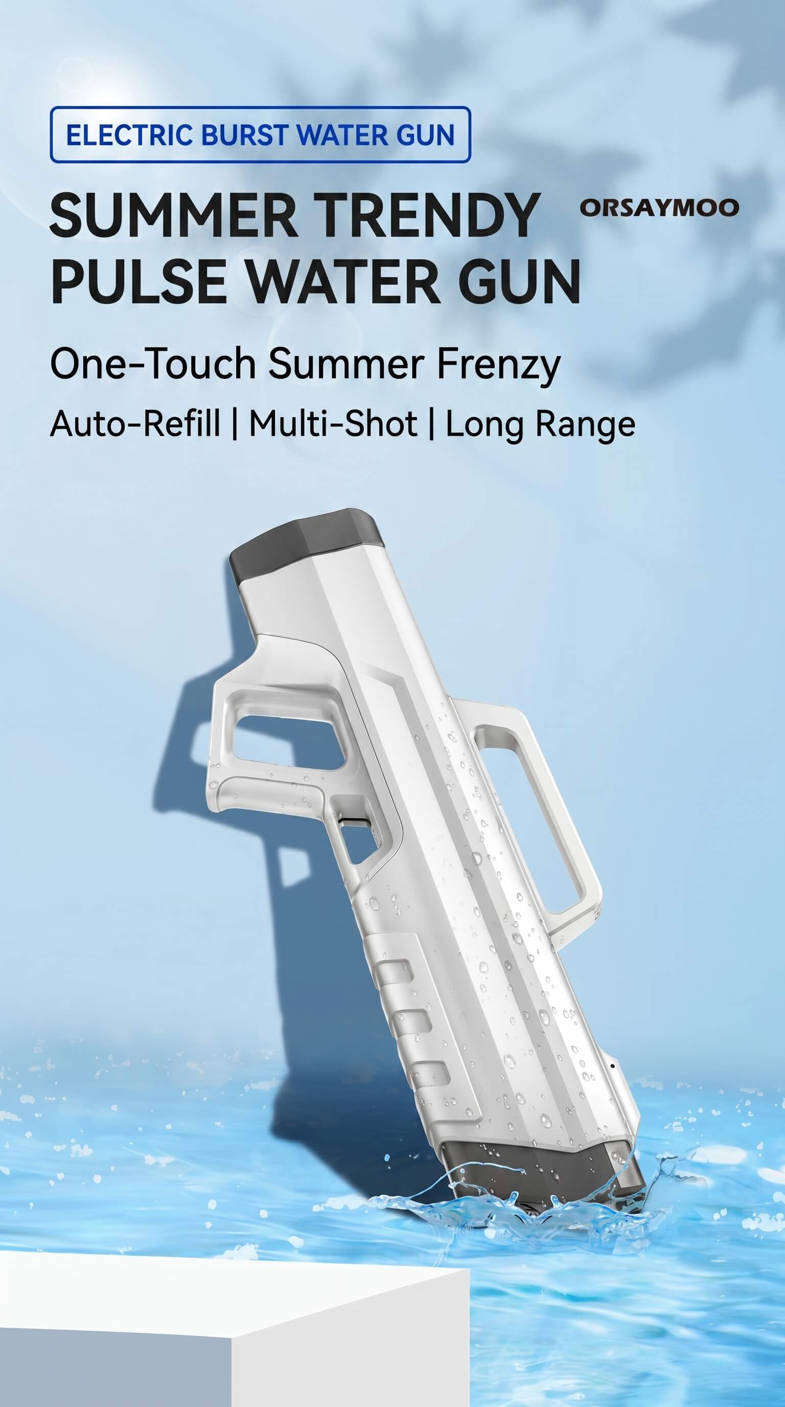 Automatic Water Absorbent Pulse Water Gun Children's Toy