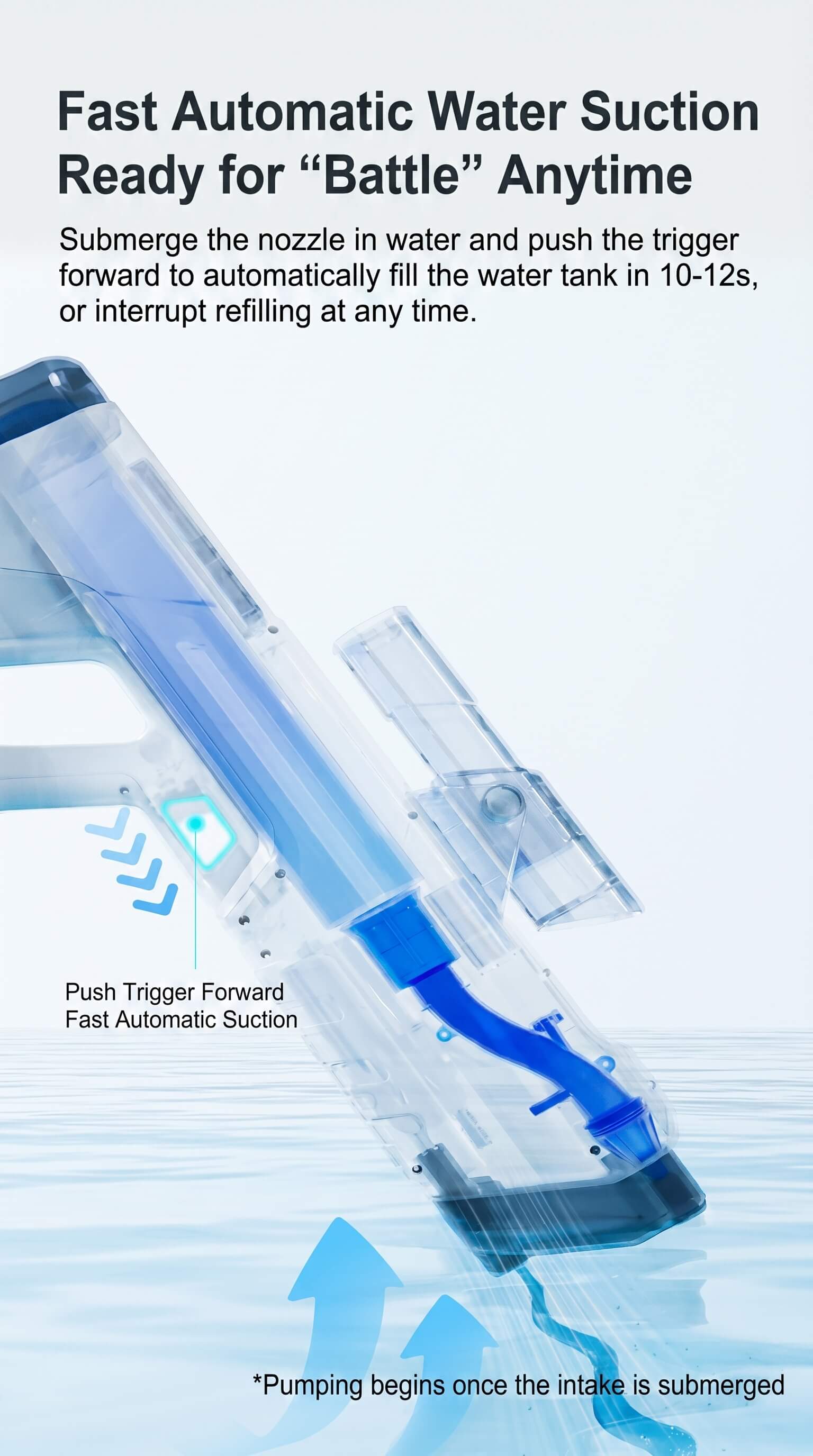 Automatic Water Absorbent Pulse Water Gun Children's Toy