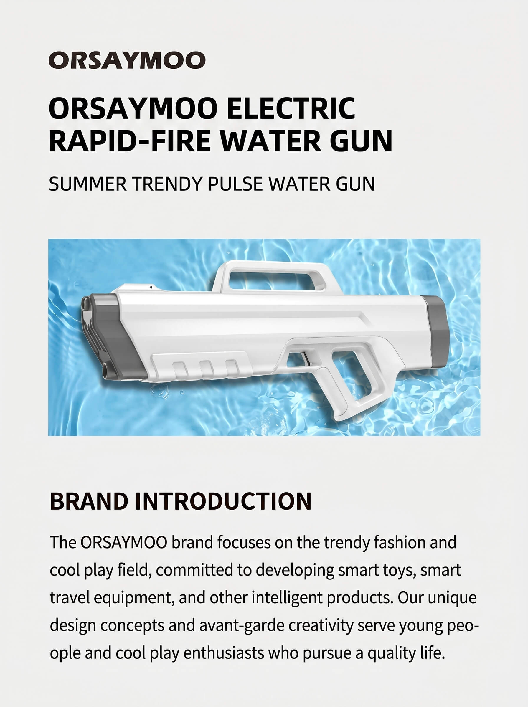 Automatic Water Absorbent Pulse Water Gun Children's Toy
