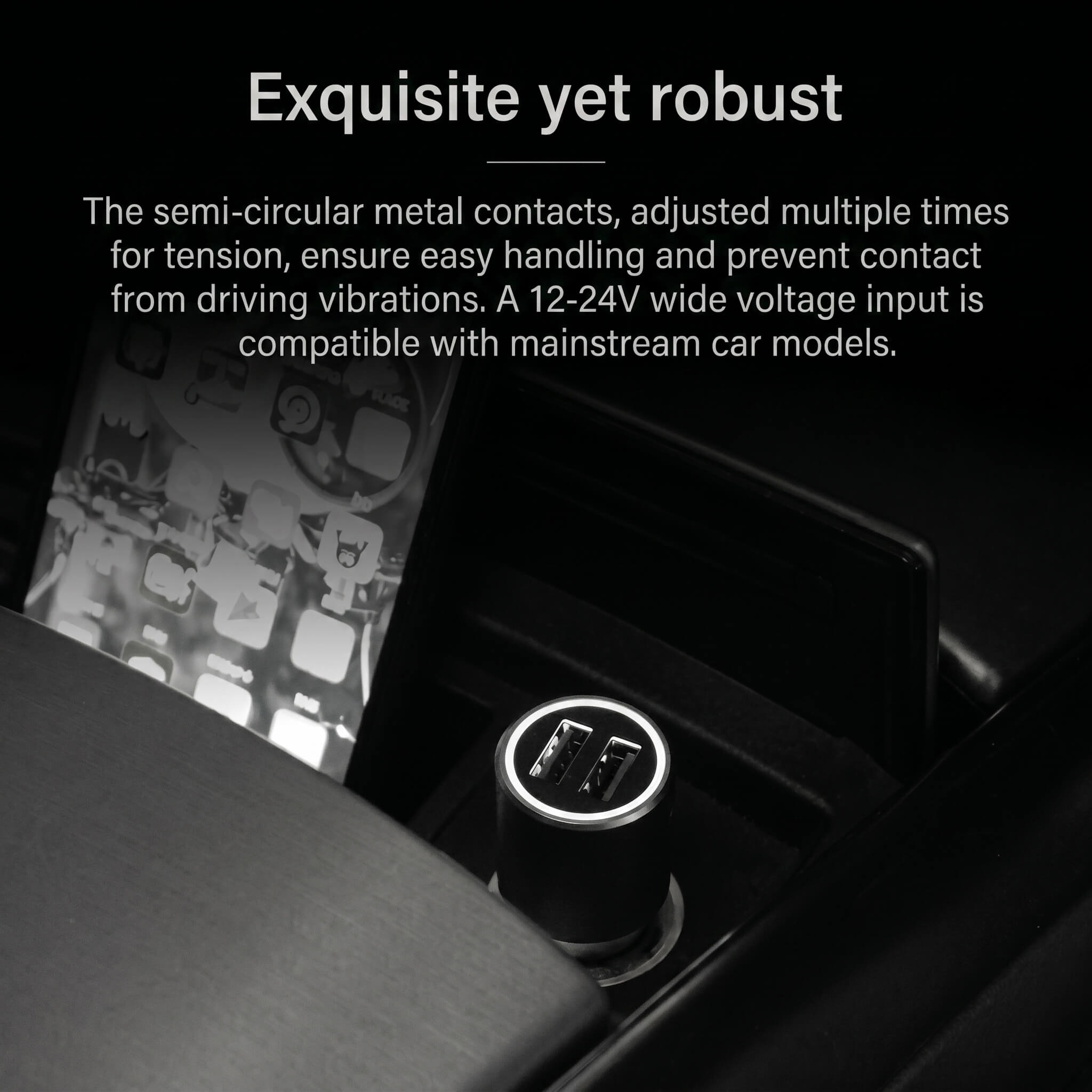 Multi-Function Charger dual usb smart 2 interface car cigarette lighter