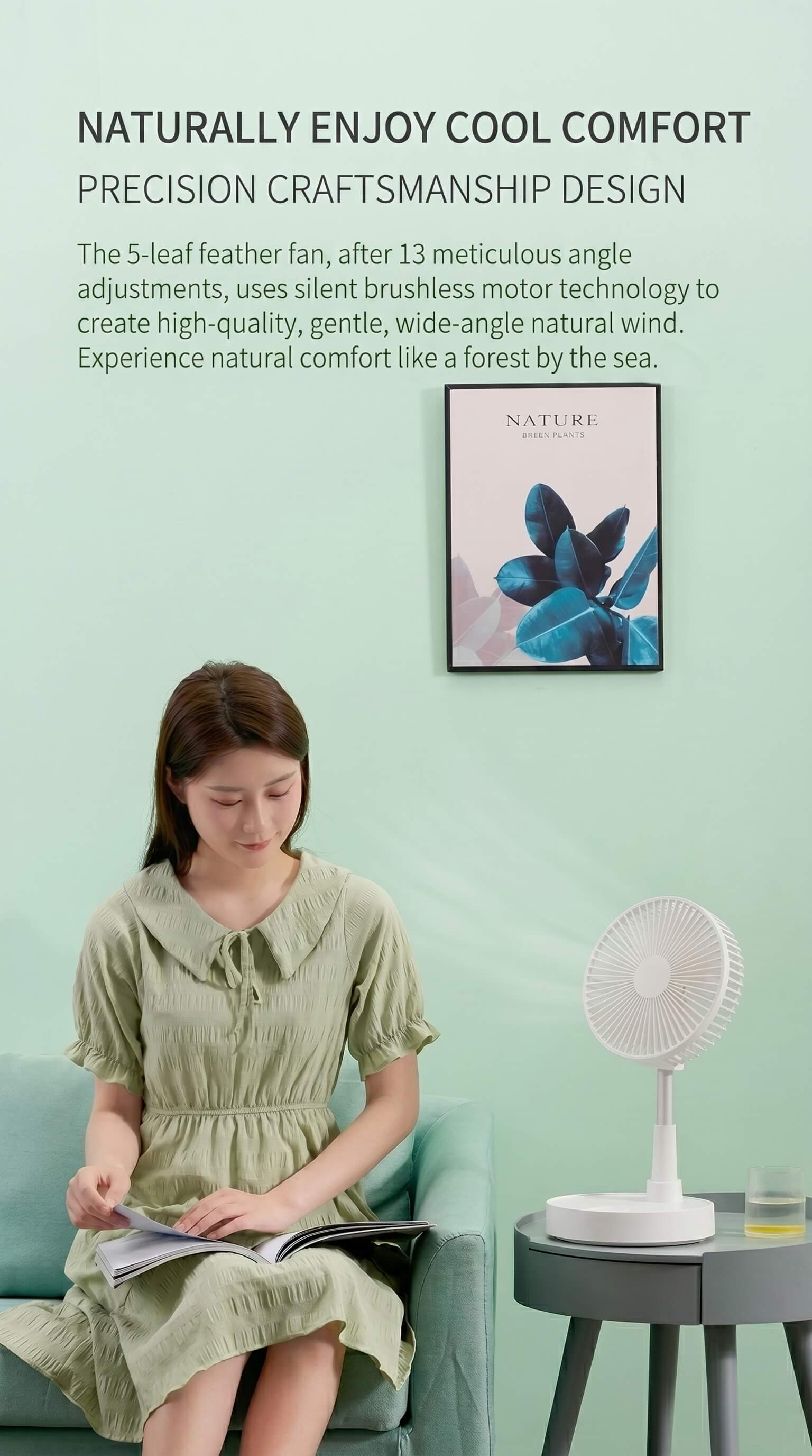 instant folding storage fan