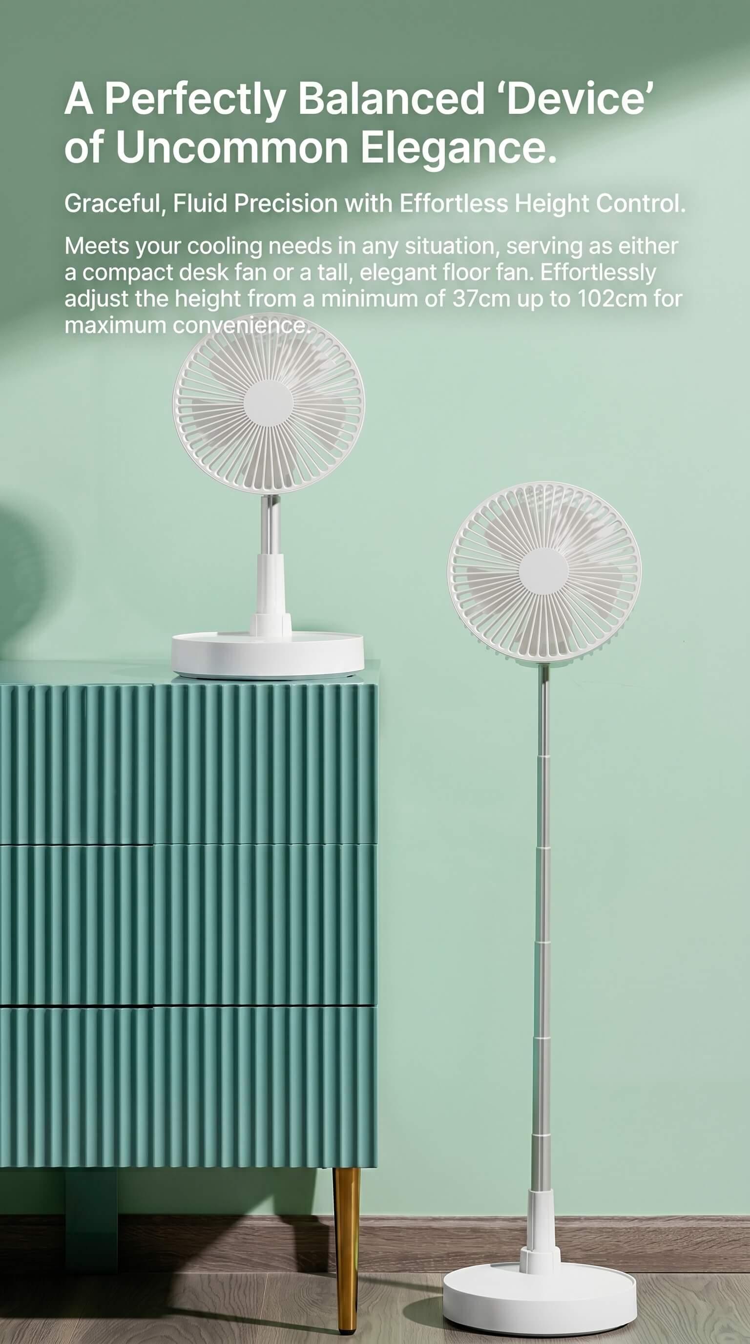 instant folding storage fan