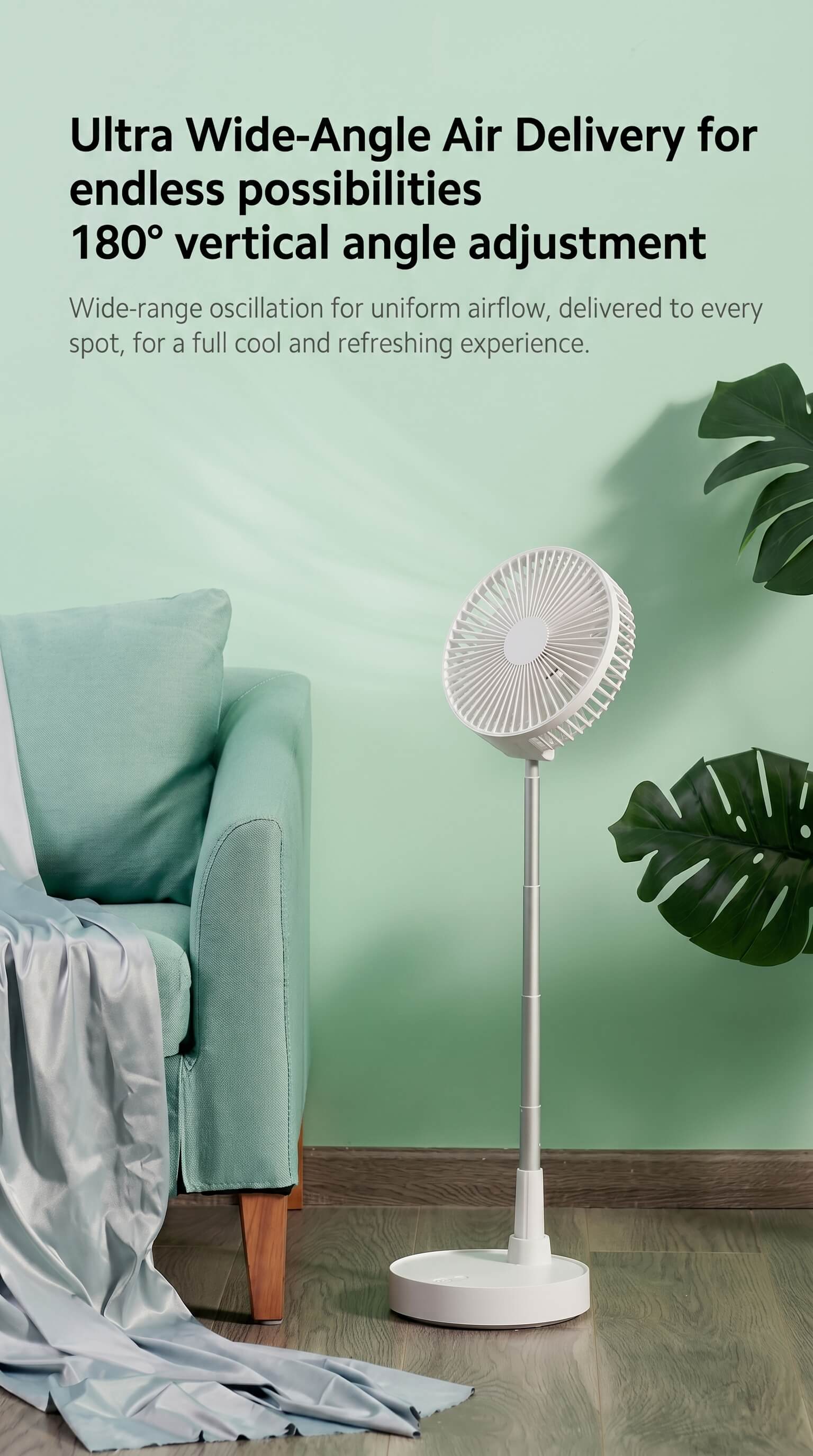 instant folding storage fan